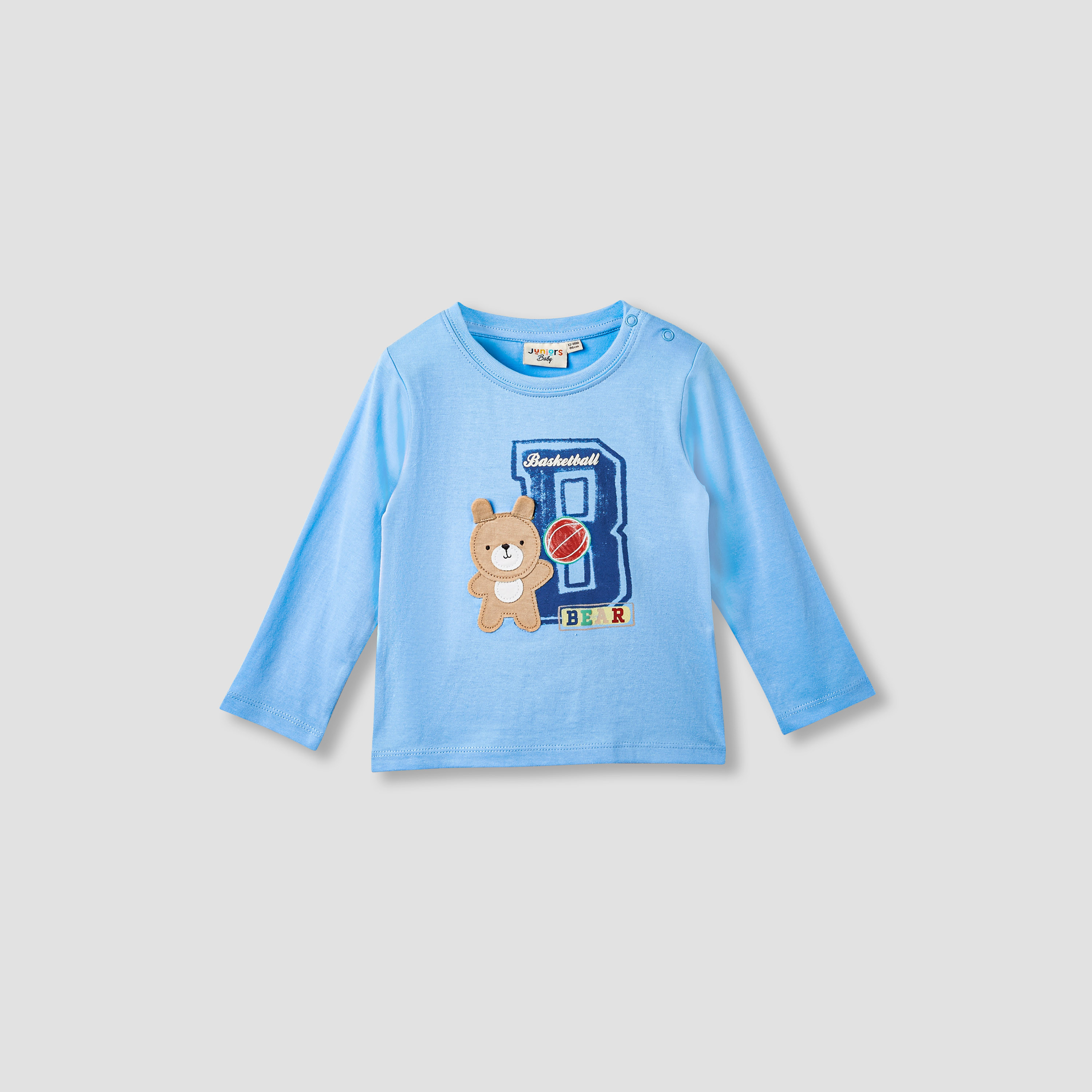 Juniors Printed T-shirt with Long Sleeves - Set of 3-boys-clothing-multipacks-image-4