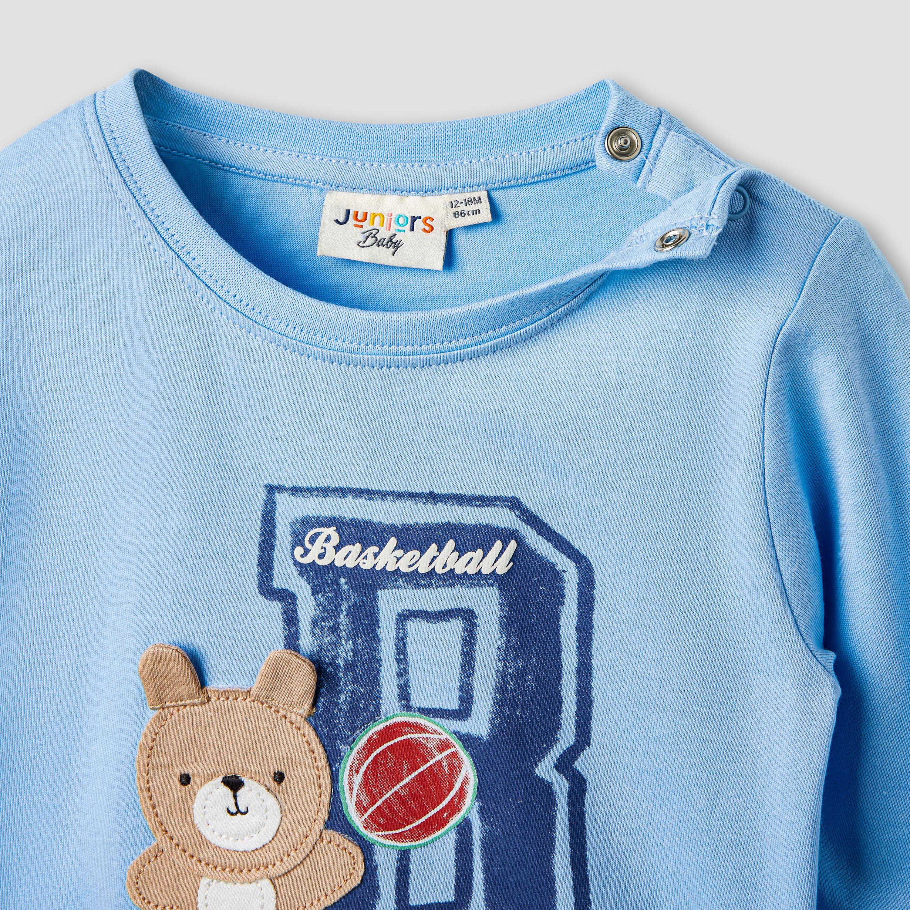 Juniors Printed T-shirt with Long Sleeves - Set of 3-boys-clothing-multipacks-image-5