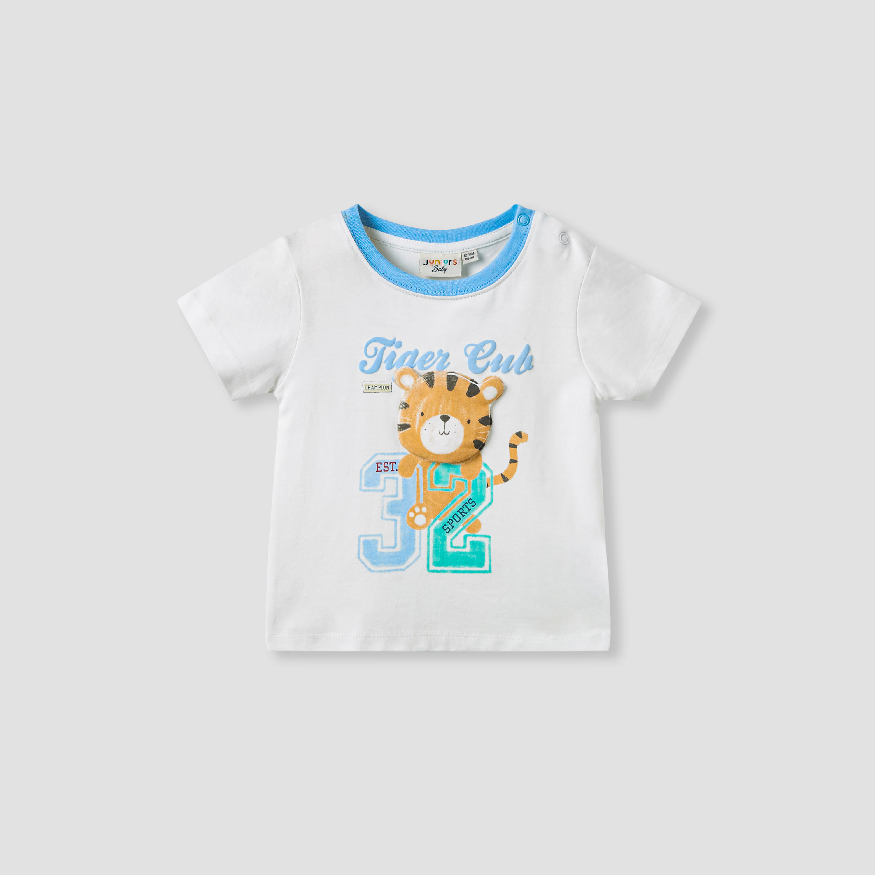 Juniors Tiger Applique T-shirt with Short Sleeves - Set of 3-boys-clothing-multipacks-image-4
