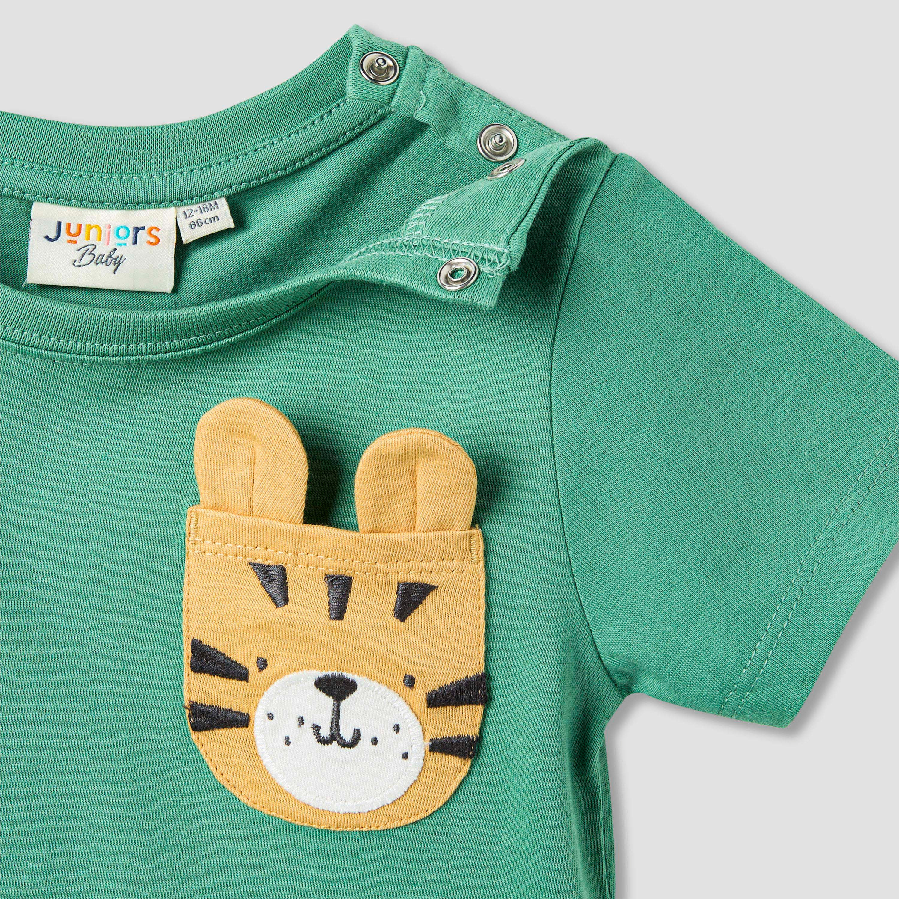 Juniors Tiger Applique T-shirt with Short Sleeves - Set of 3-boys-clothing-multipacks-image-6