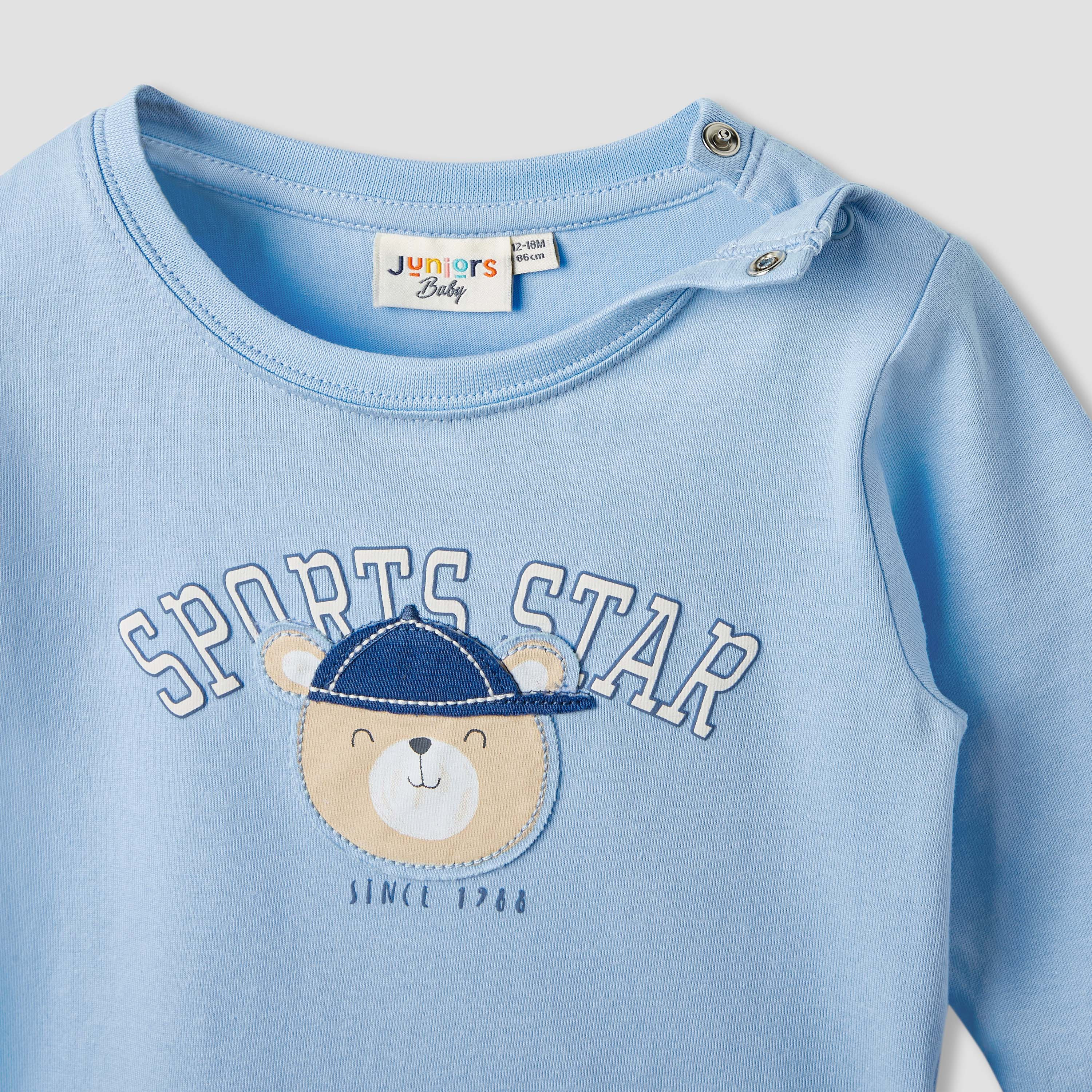 Juniors Printed T-shirt with Long Sleeves - Set of 3-boys-clothing-multipacks-image-5
