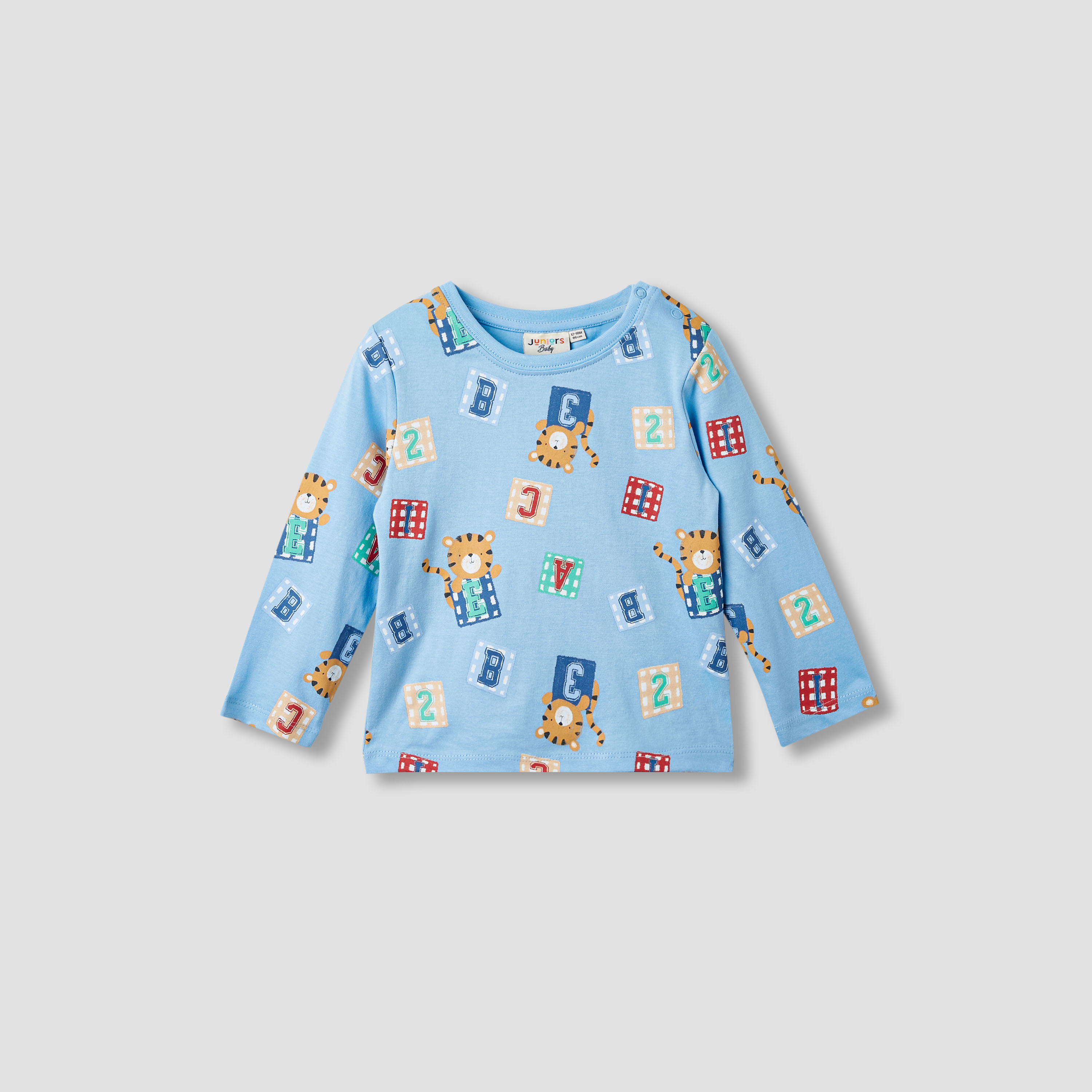 Juniors Printed T-shirt with Long Sleeves - Set of 3-boys-clothing-multipacks-image-2