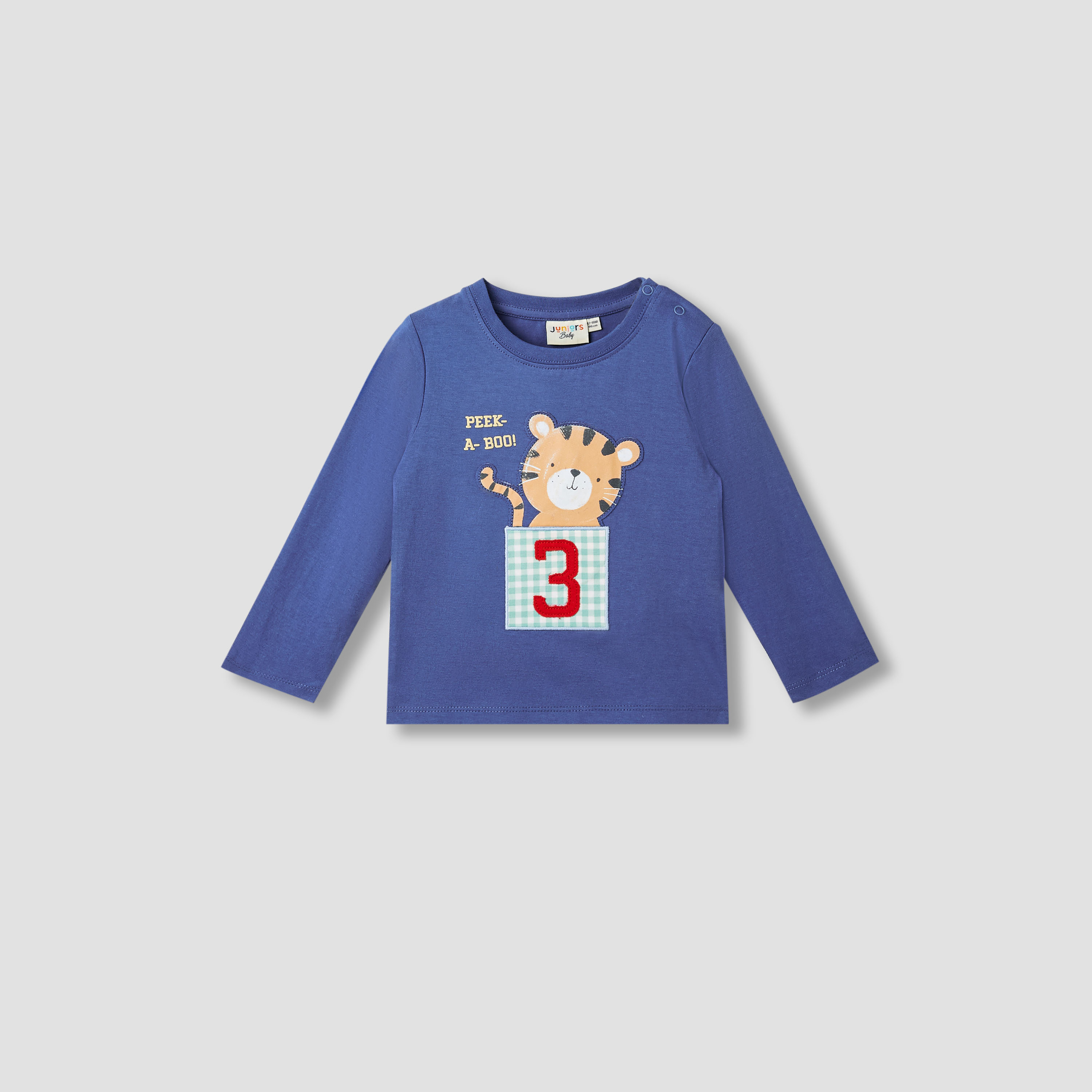 Juniors Printed T-shirt with Long Sleeves - Set of 3-boys-clothing-multipacks-image-3