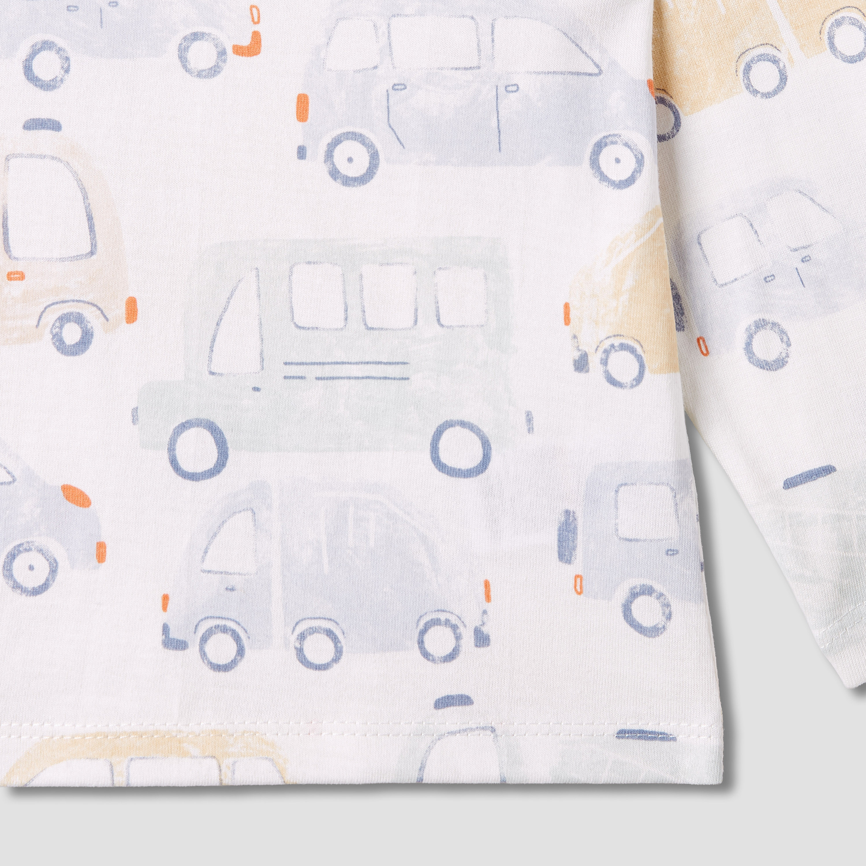 Juniors Car Print Crew Neck T-shirt with Long Sleeves-baby-boys-clothing-tshirtsandpolos-image-4