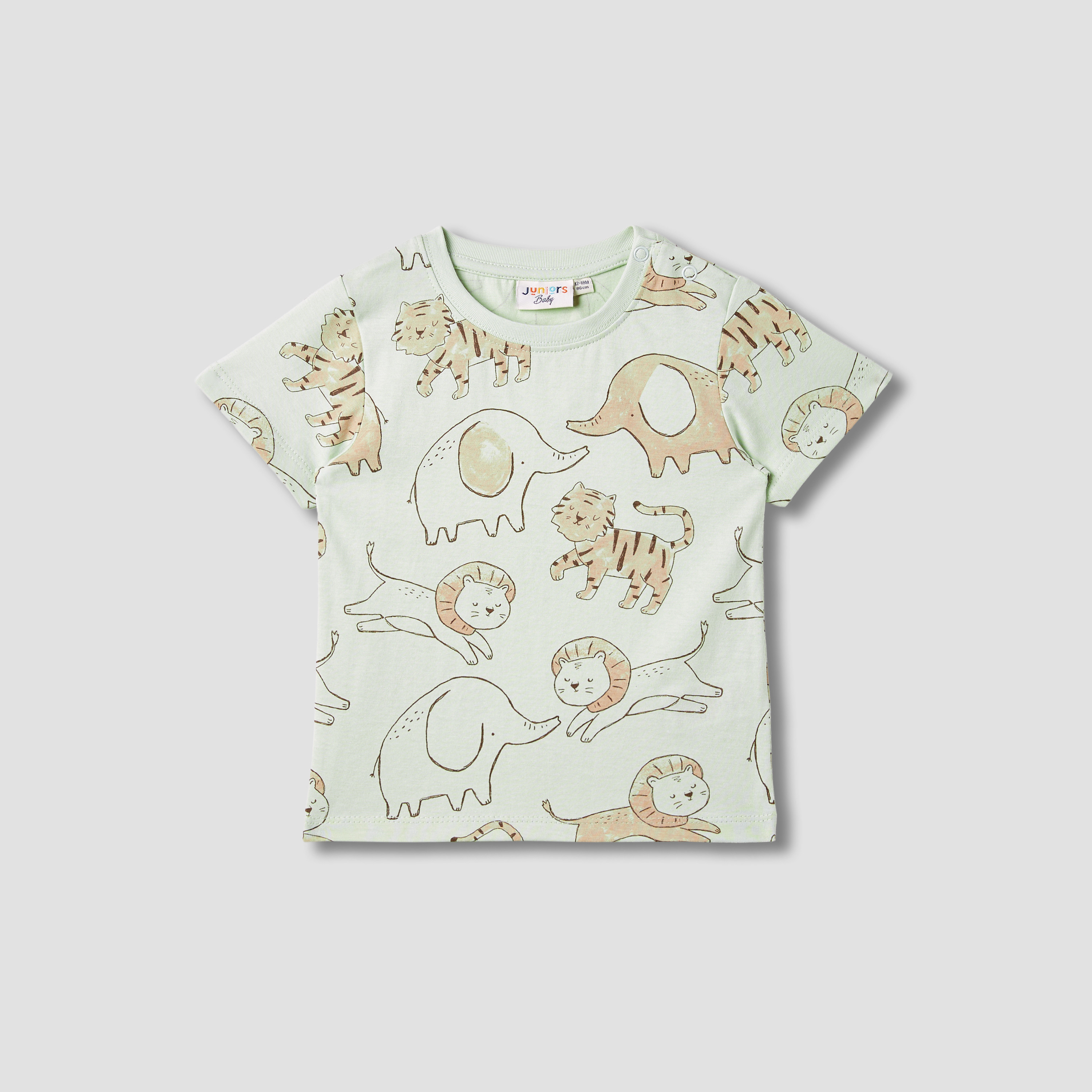 Juniors Animal Print T-shirt with Short Sleeves-baby-boys-clothing-tshirtsandpolos-image-1