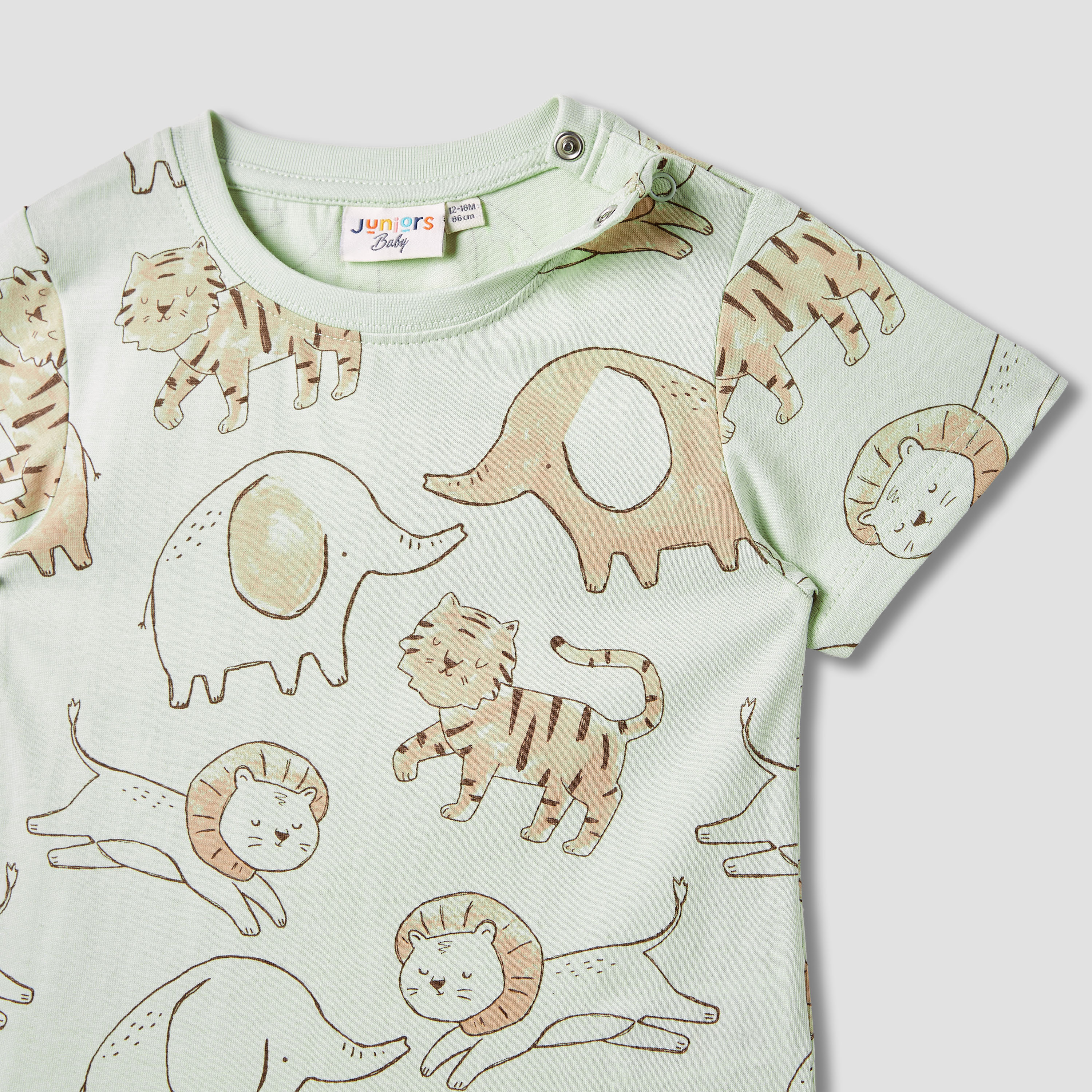 Juniors Animal Print T-shirt with Short Sleeves-baby-boys-clothing-tshirtsandpolos-image-3