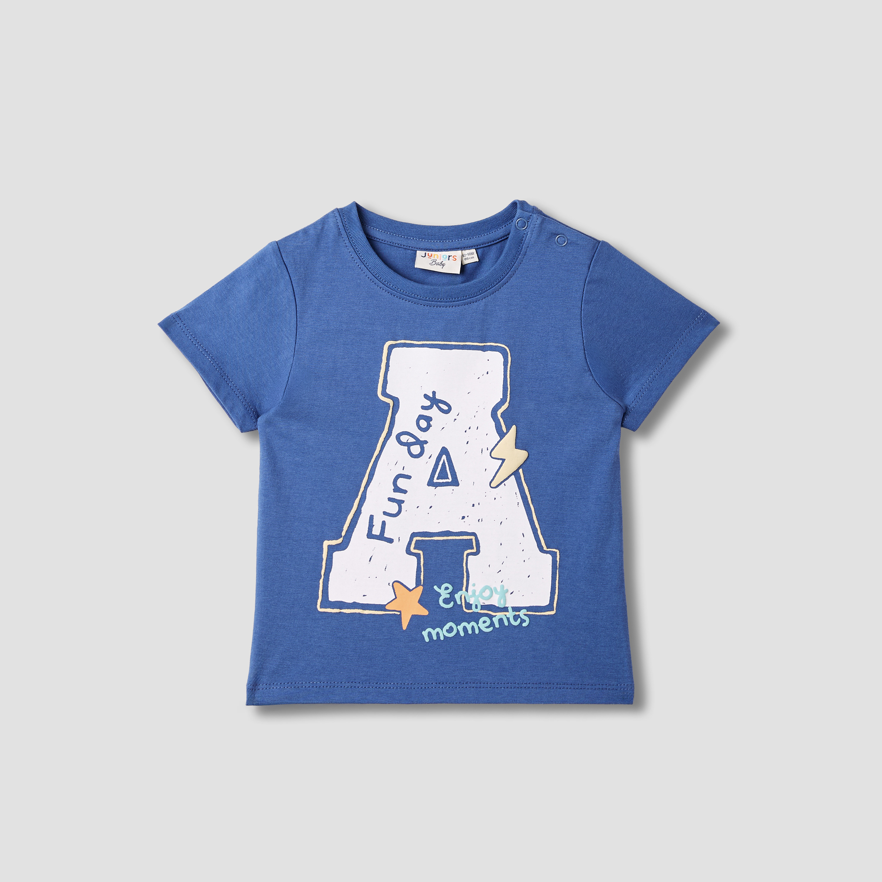 Juniors Graphic Print T-shirt with Short Sleeves-baby-boys-clothing-tshirtsandpolos-image-1