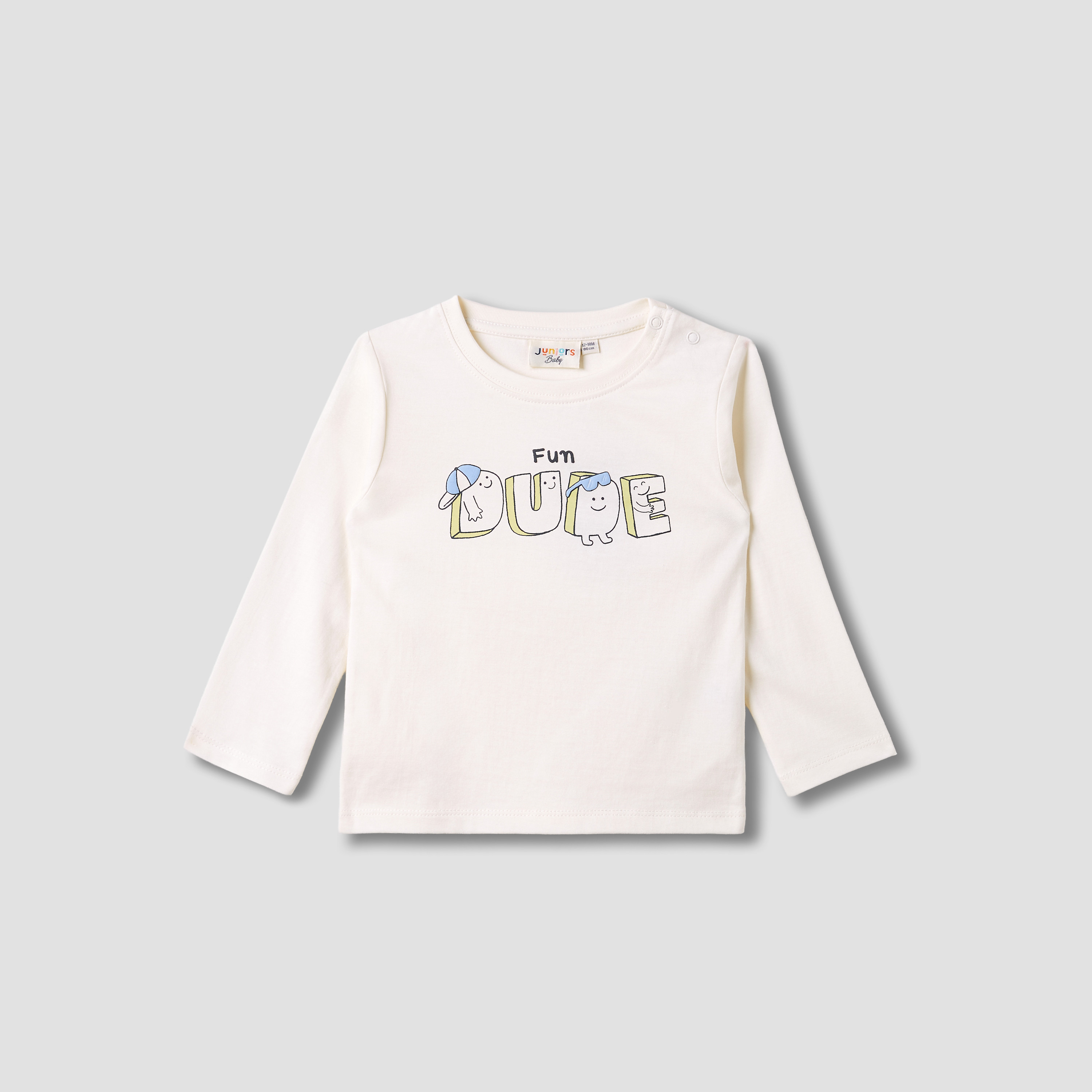 Juniors Graphic Print T-shirt with Long Sleeves-baby-boys-clothing-tshirtsandpolos-image-1