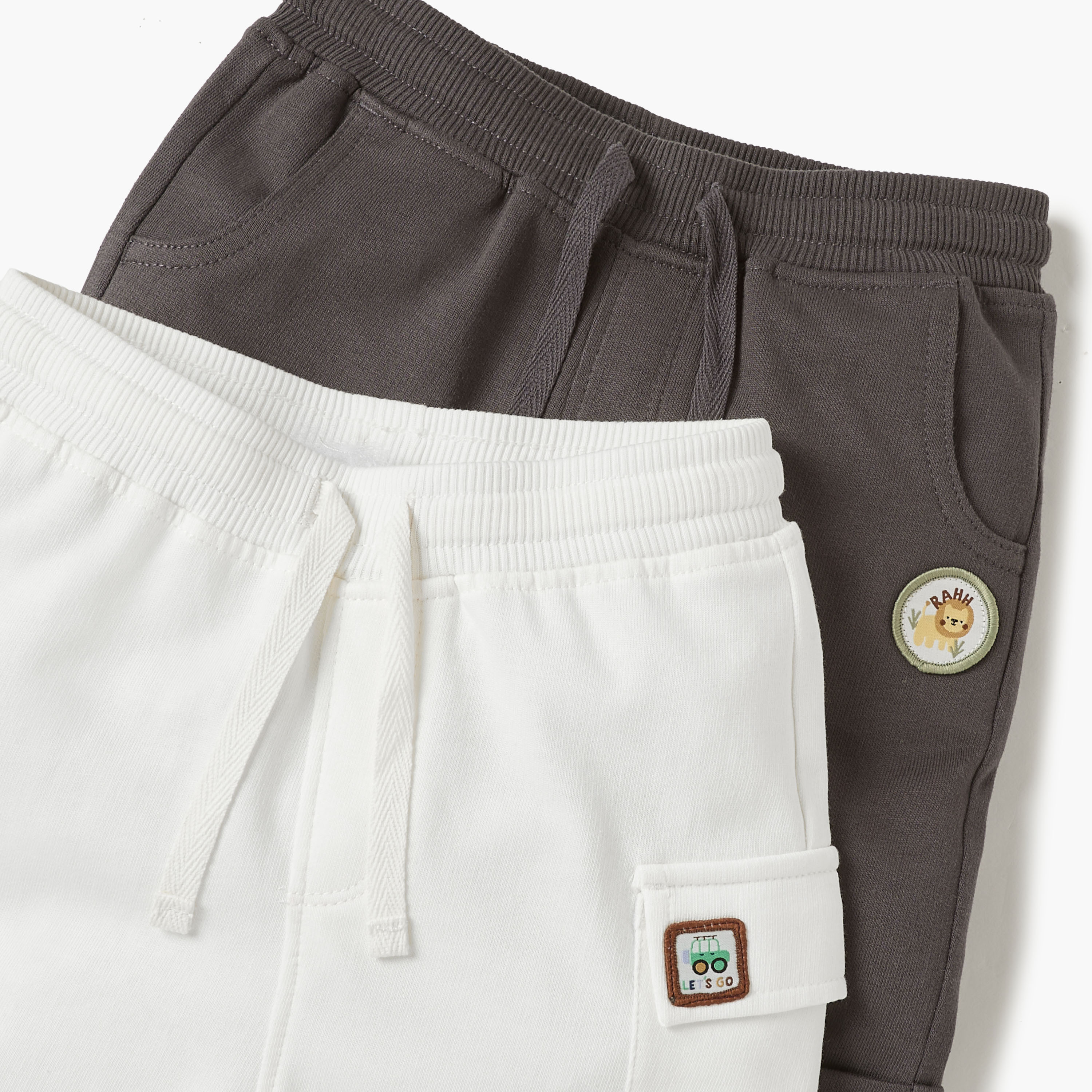 Juniors Assorted Shorts with Drawstring Closure - Set of 2-baby-boys-clothing-bottoms-shorts-image-4