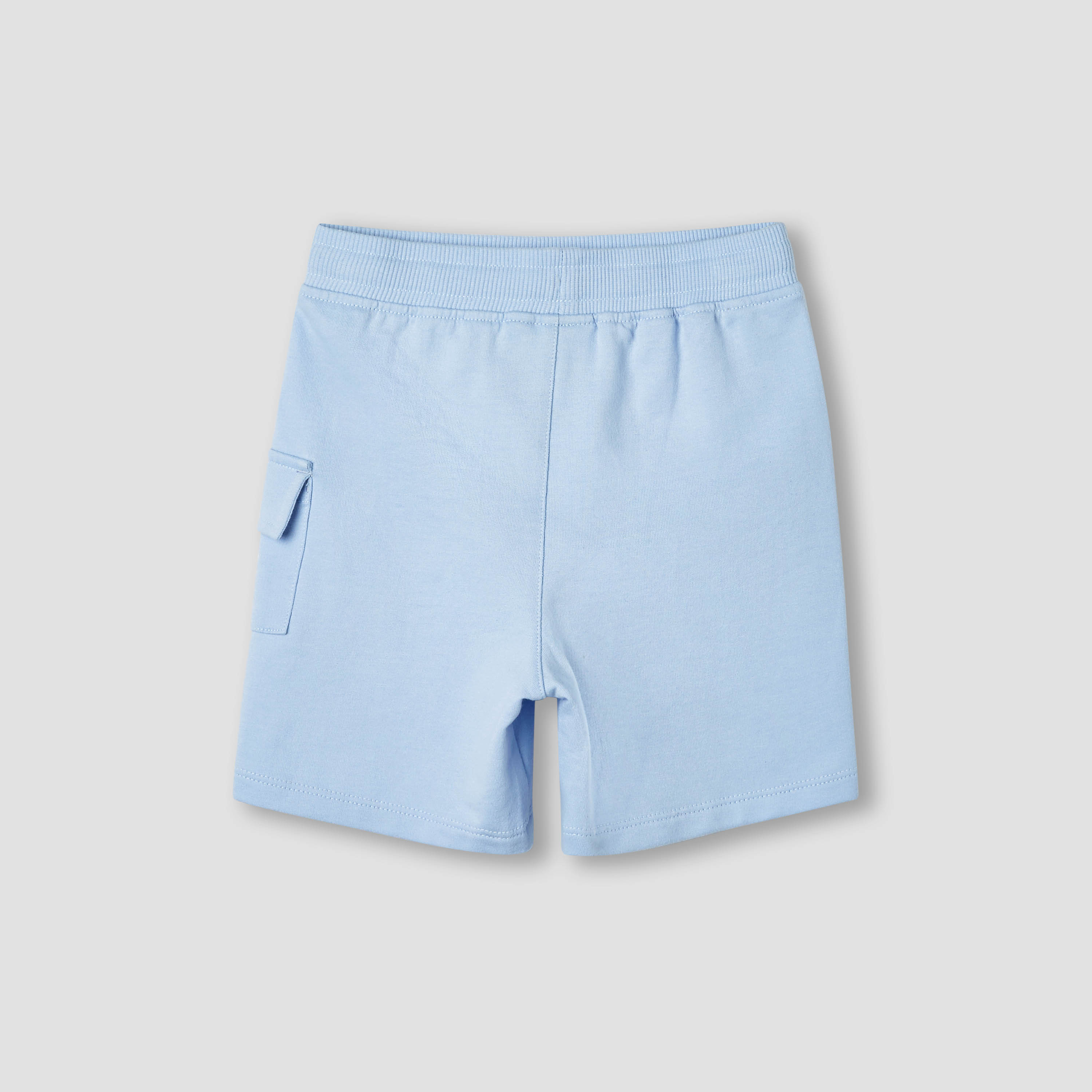 Juniors Solid Cargo Shorts with Drawstring Closure-baby-boys-clothing-bottoms-shorts-image-2