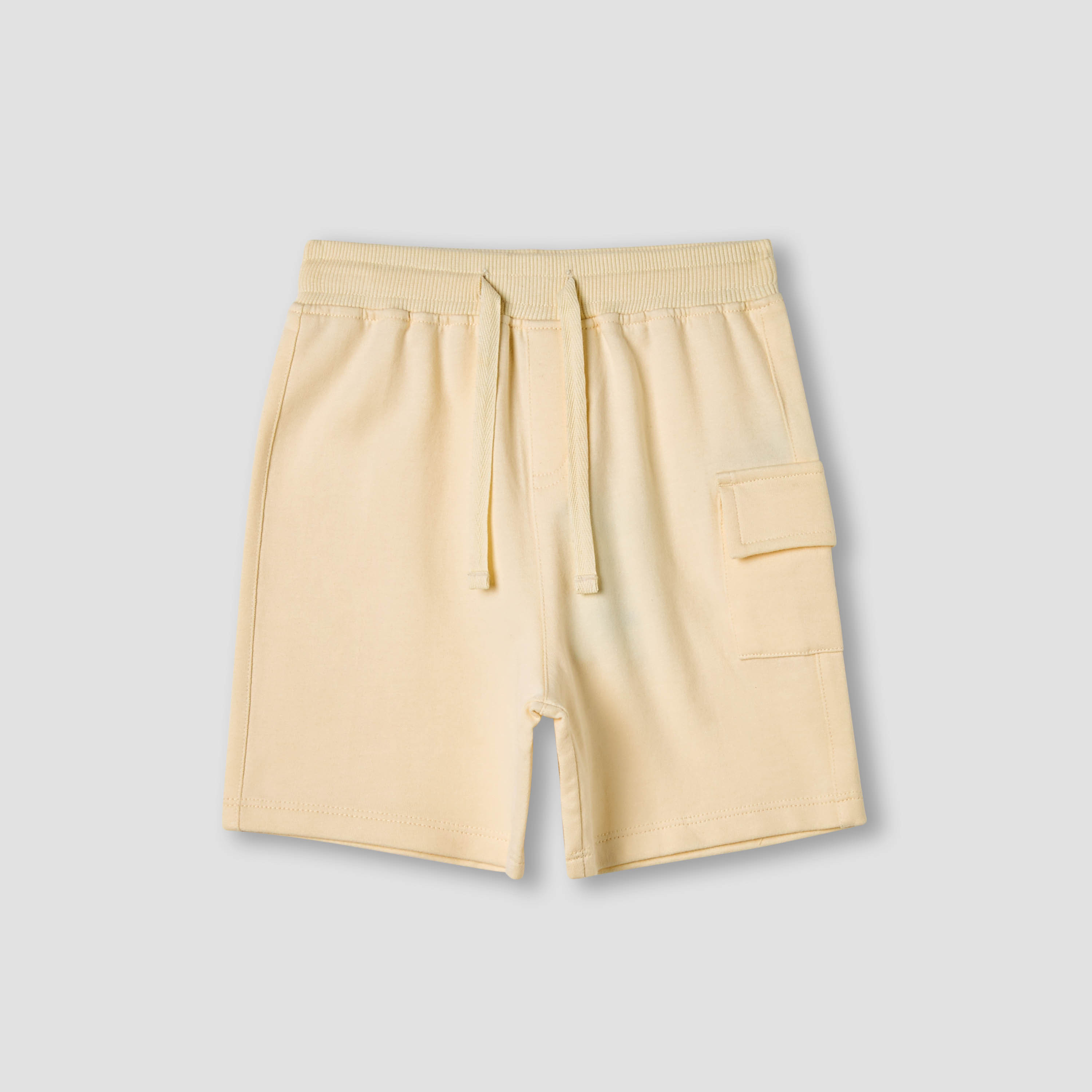 Juniors Solid Shorts with Drawstring Closure and Pockets-baby-boys-clothing-bottoms-shorts-image-1