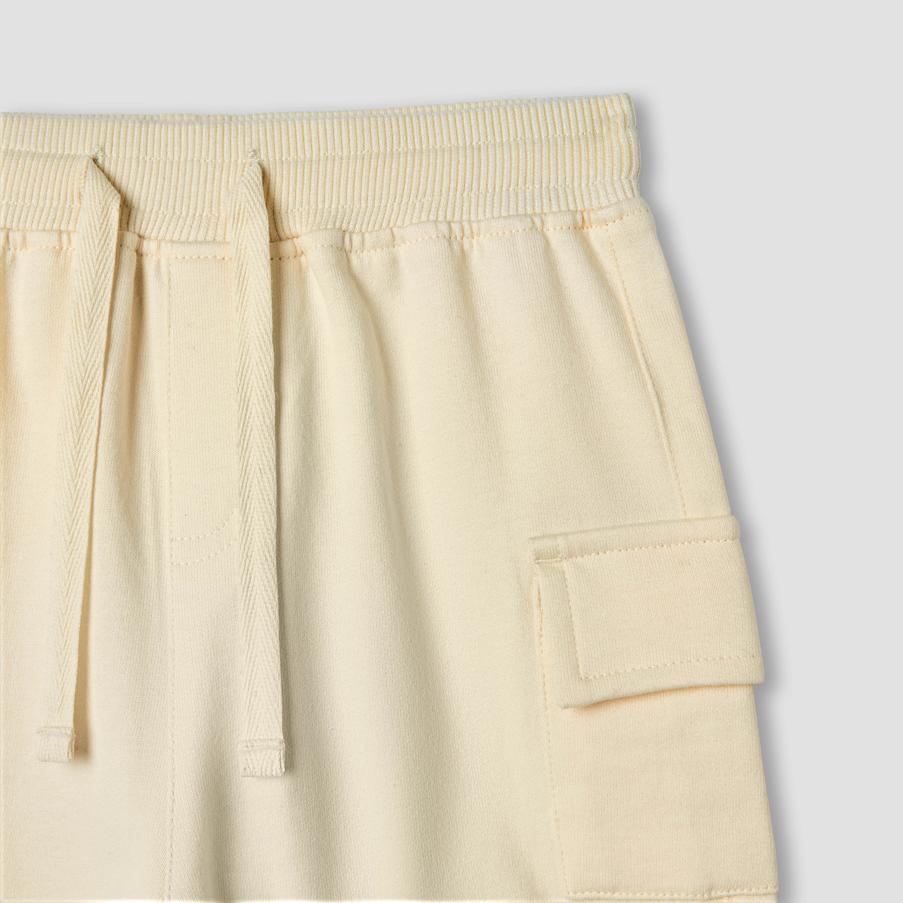 Juniors Solid Shorts with Drawstring Closure and Pockets-baby-boys-clothing-bottoms-shorts-image-3