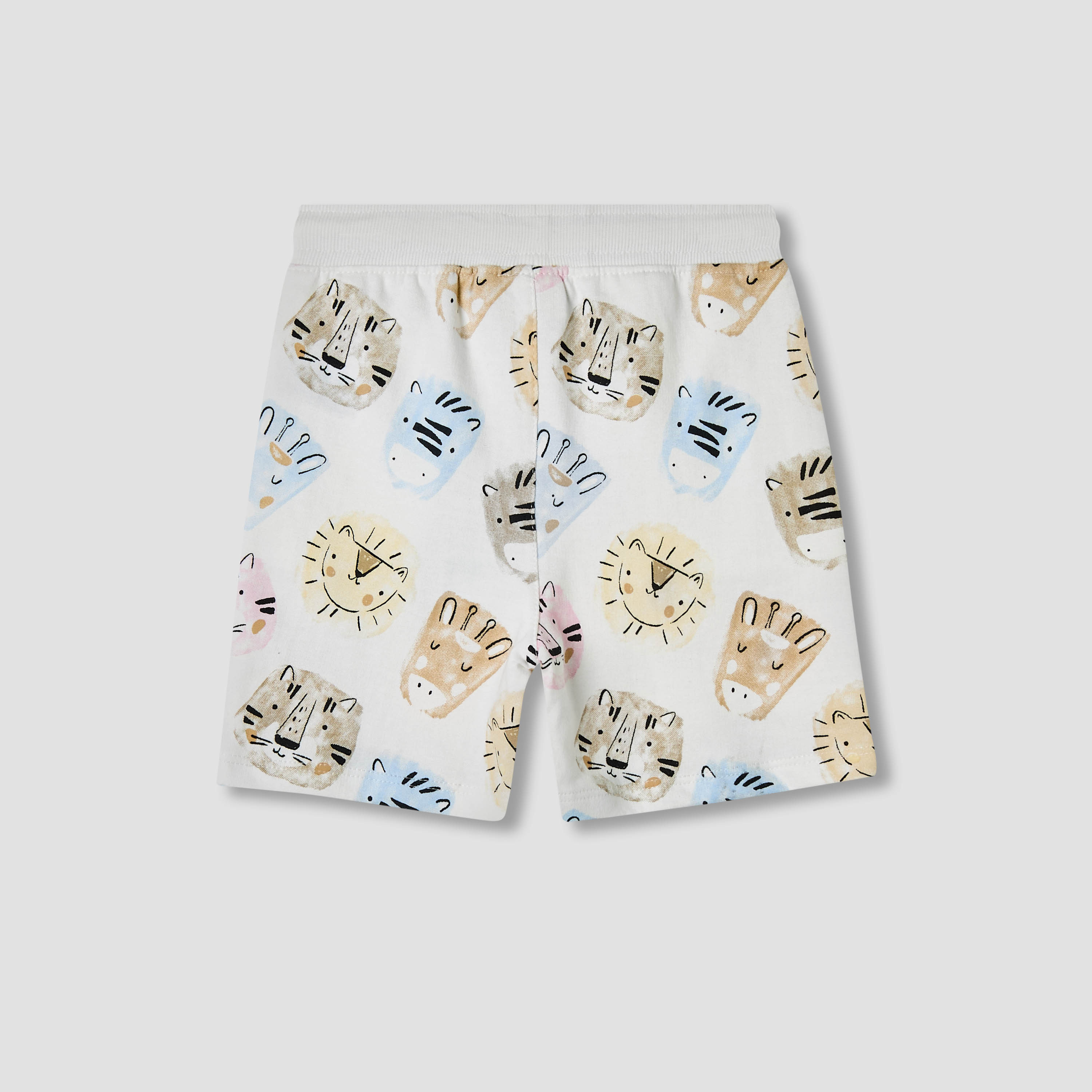Juniors Wild Animal Print Shorts with Drawstring Closure and Pockets-baby-boys-clothing-bottoms-shorts-image-2
