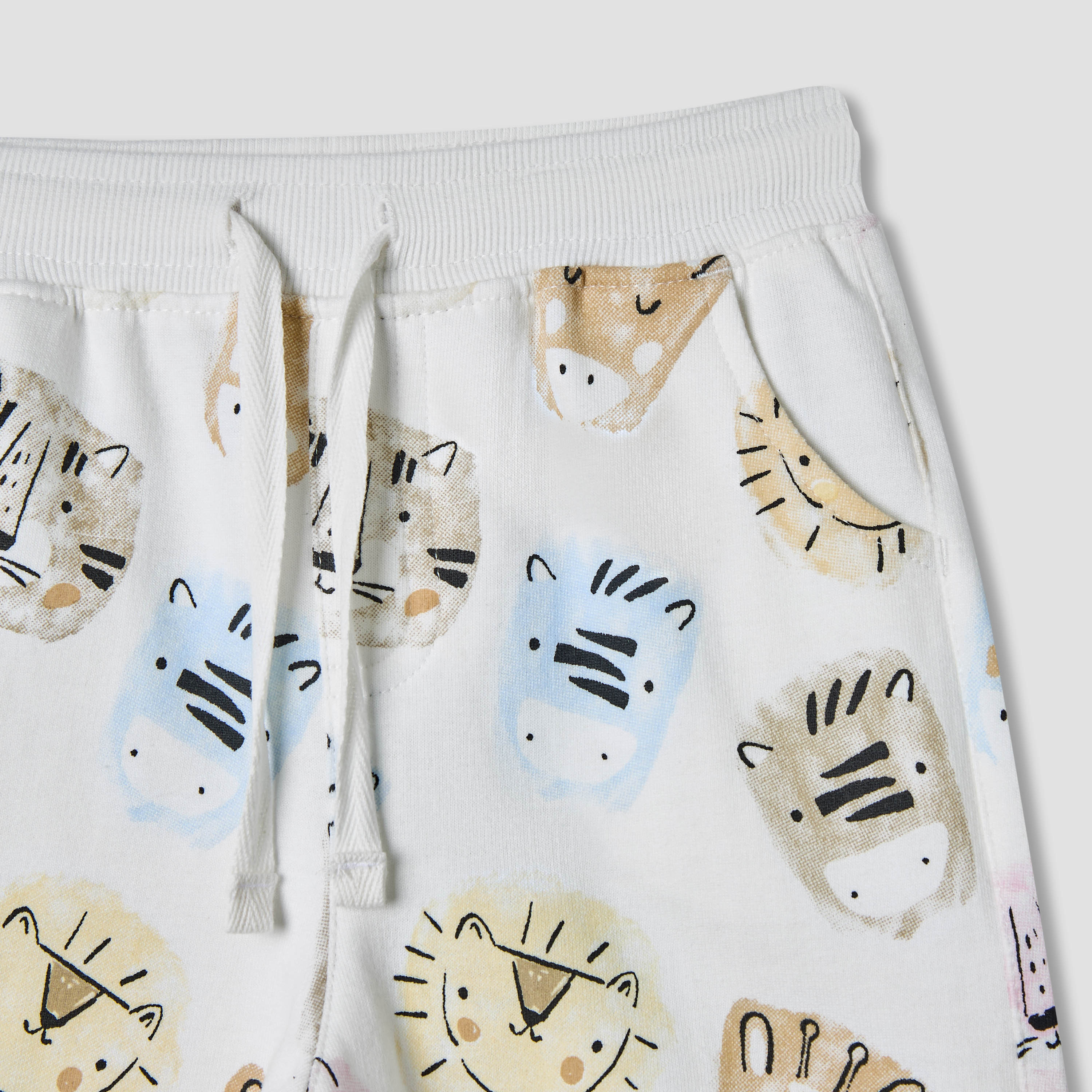 Juniors Wild Animal Print Shorts with Drawstring Closure and Pockets-baby-boys-clothing-bottoms-shorts-image-3