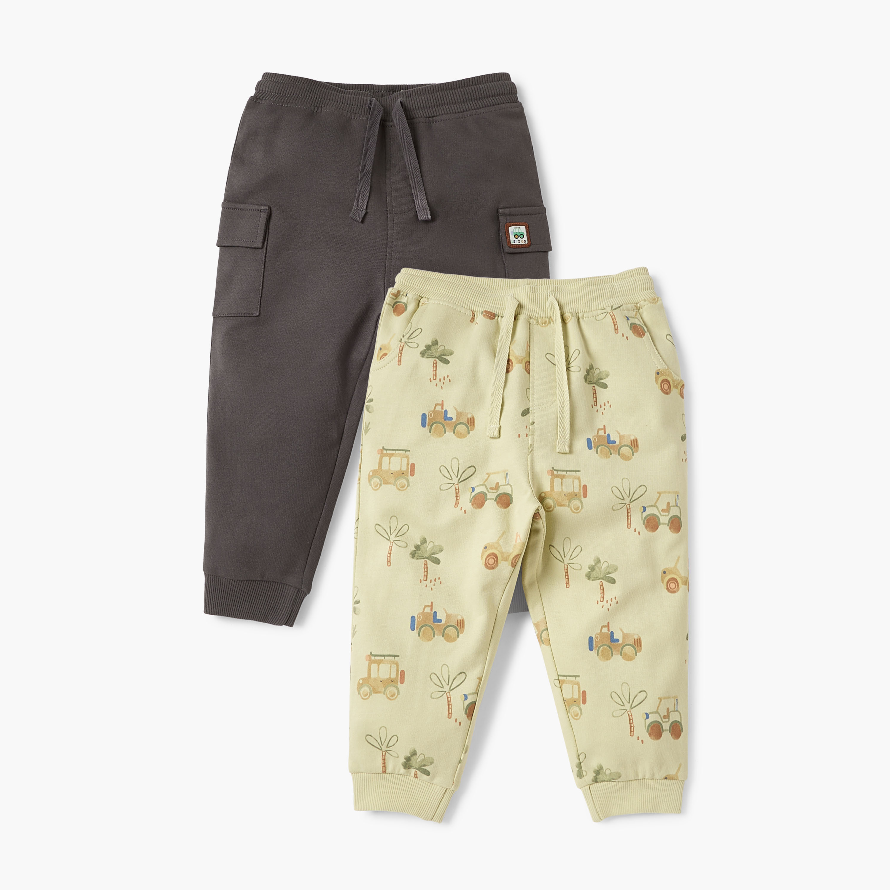 Juniors Assorted Joggers with Drawstring Closure - Set of 2-baby-boys-clothing-bottoms-joggersandtrackpants-image-1
