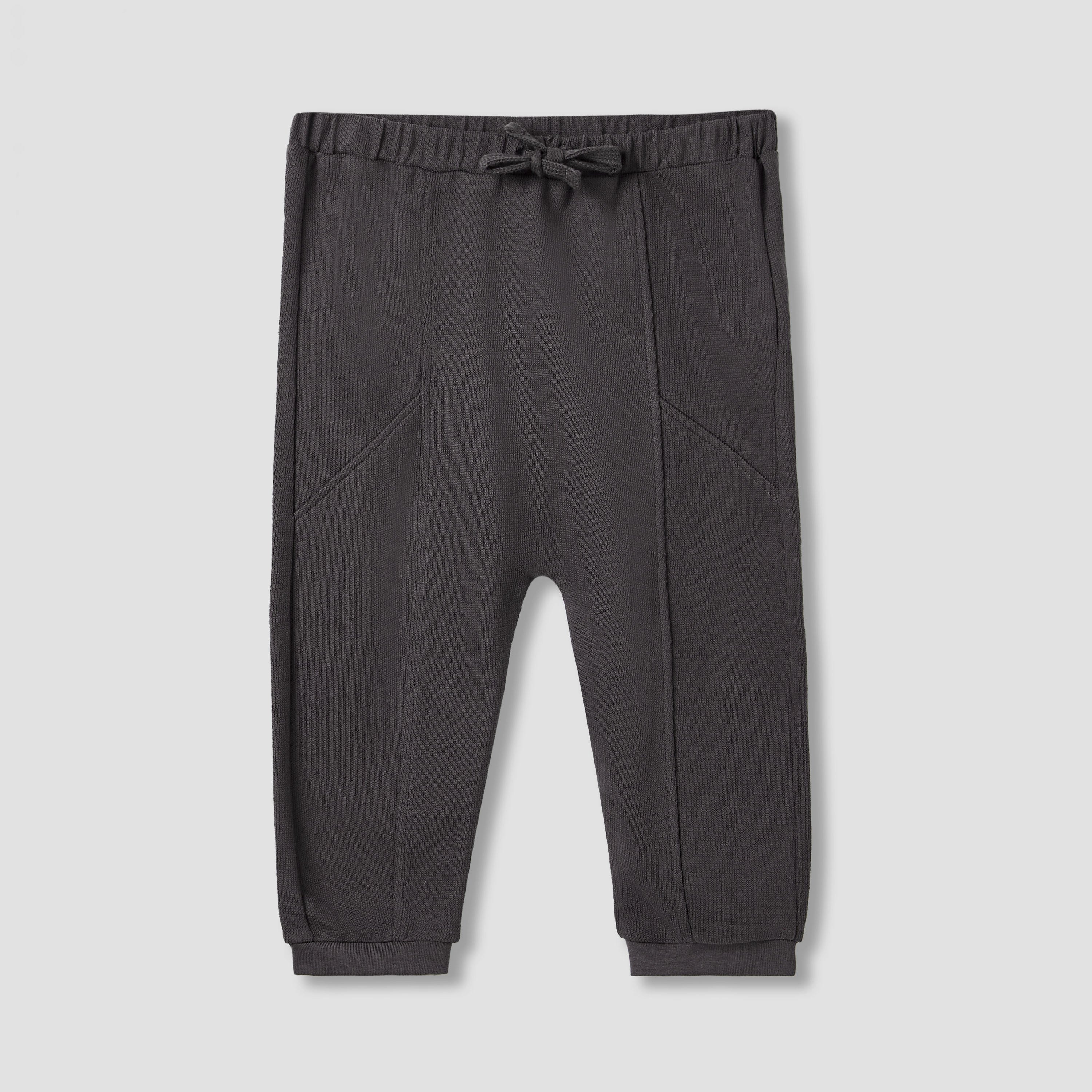 Juniors Textured Joggers with Bow Detail - Set of 2-baby-boys-clothing-bottoms-joggersandtrackpants-image-2