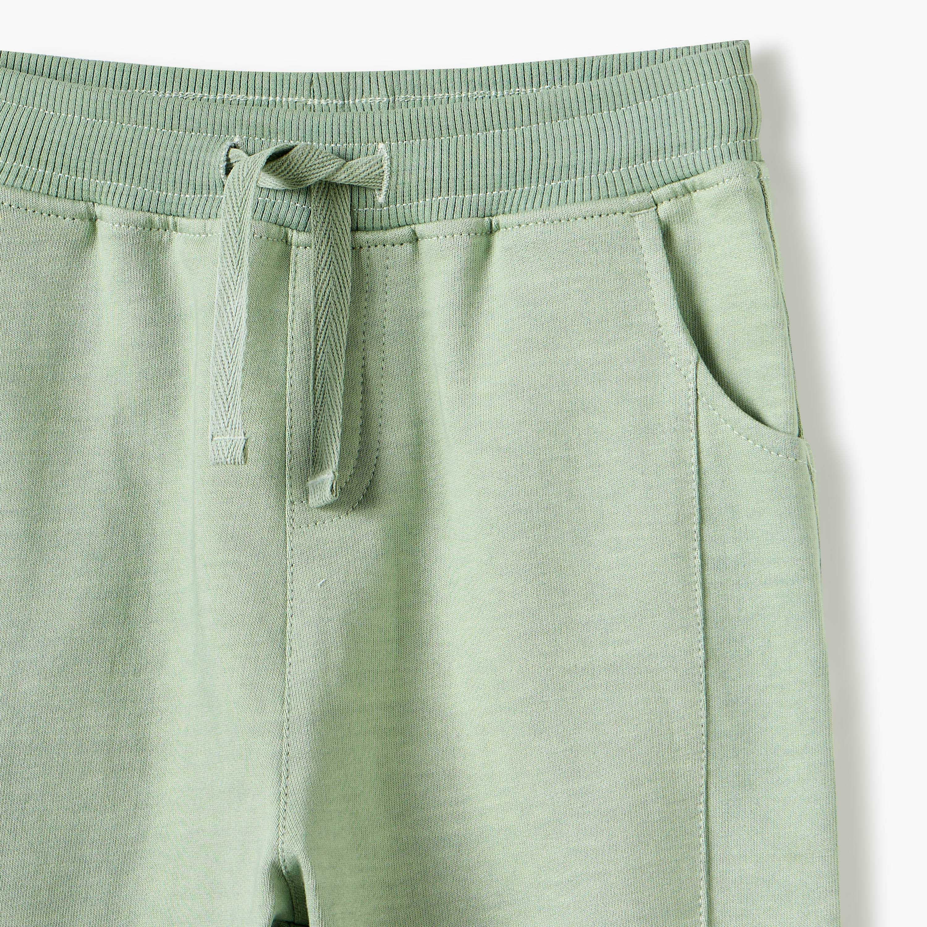 Juniors Solid Joggers with Drawstring Closure and Pockets-baby-boys-clothing-bottoms-joggersandtrackpants-image-3