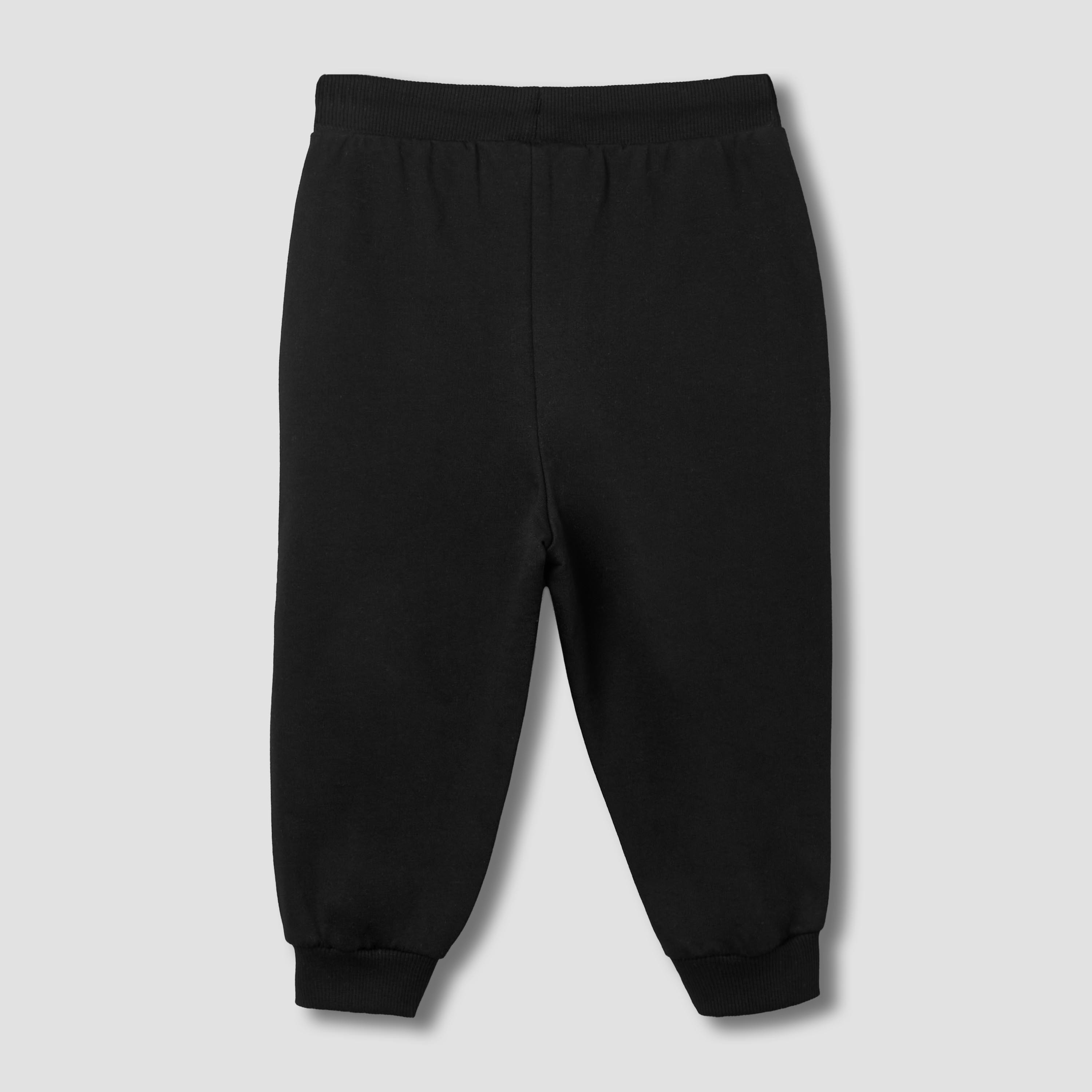 Juniors Panelled Joggers with Drawstring Closure and Pockets-baby-boys-clothing-bottoms-joggersandtrackpants-image-2