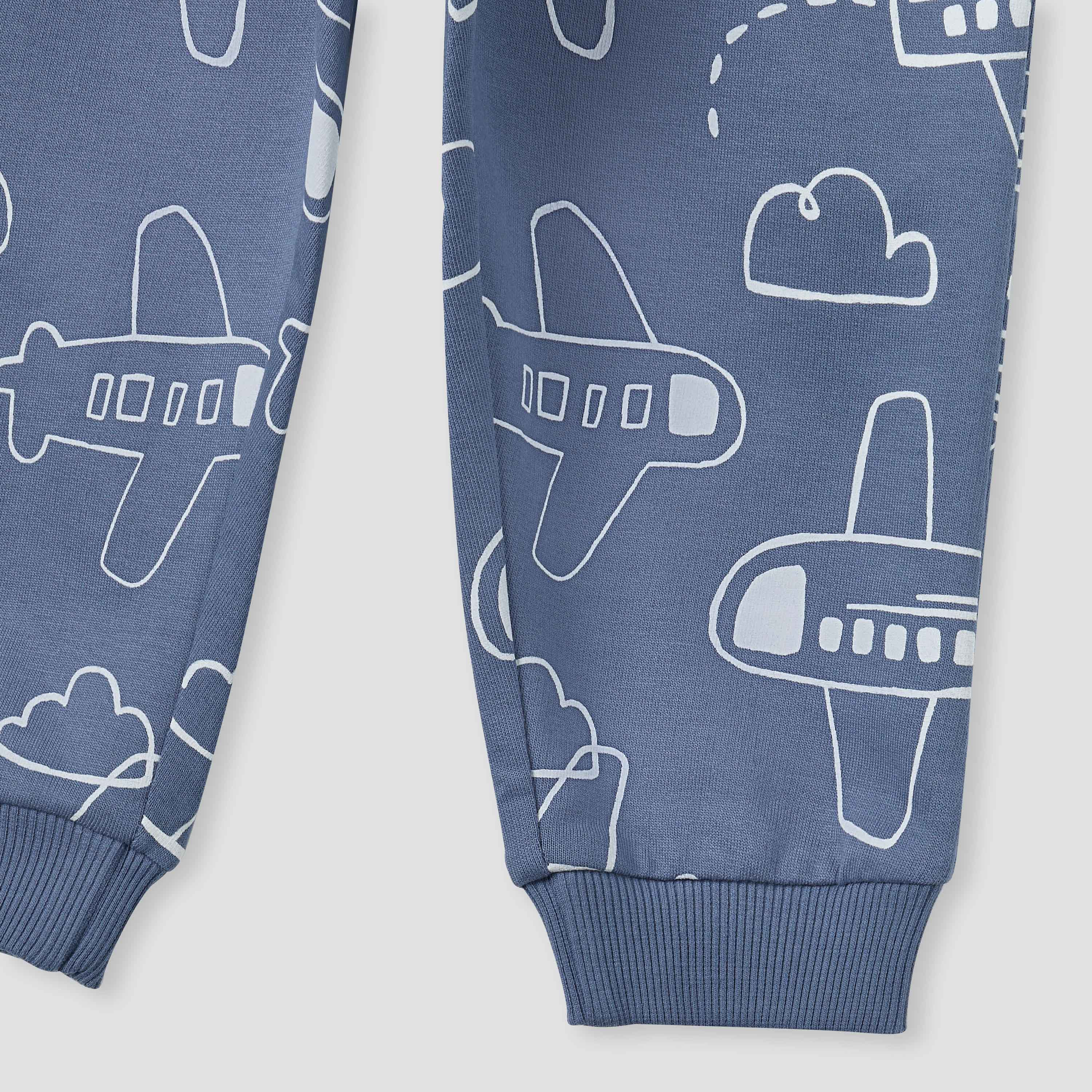 Juniors Printed Joggers with Pockets - Set of 2-baby-boys-clothing-bottoms-joggersandtrackpants-image-5