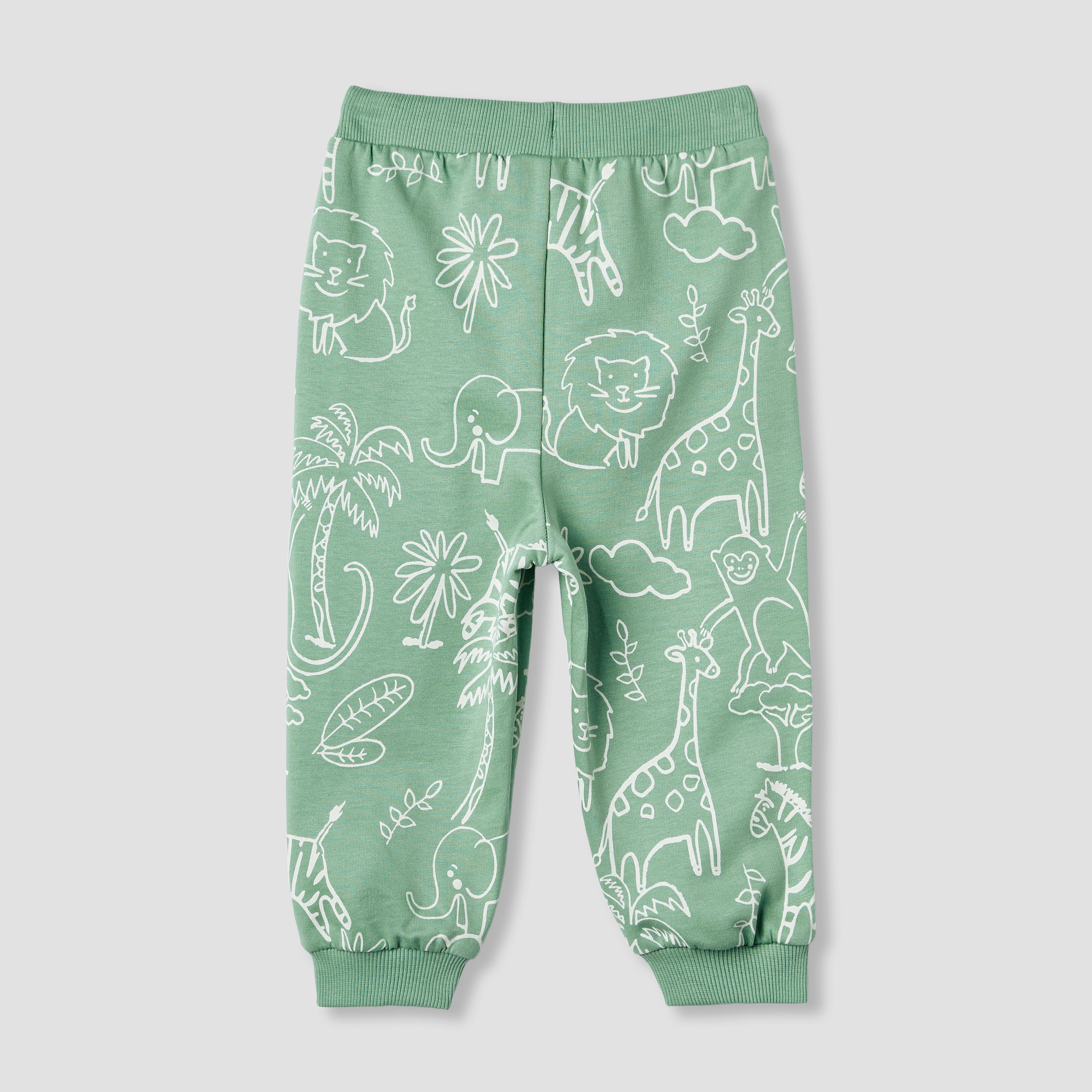 Juniors Jungle Print Joggers with Pockets-baby-boys-clothing-bottoms-joggersandtrackpants-image-2