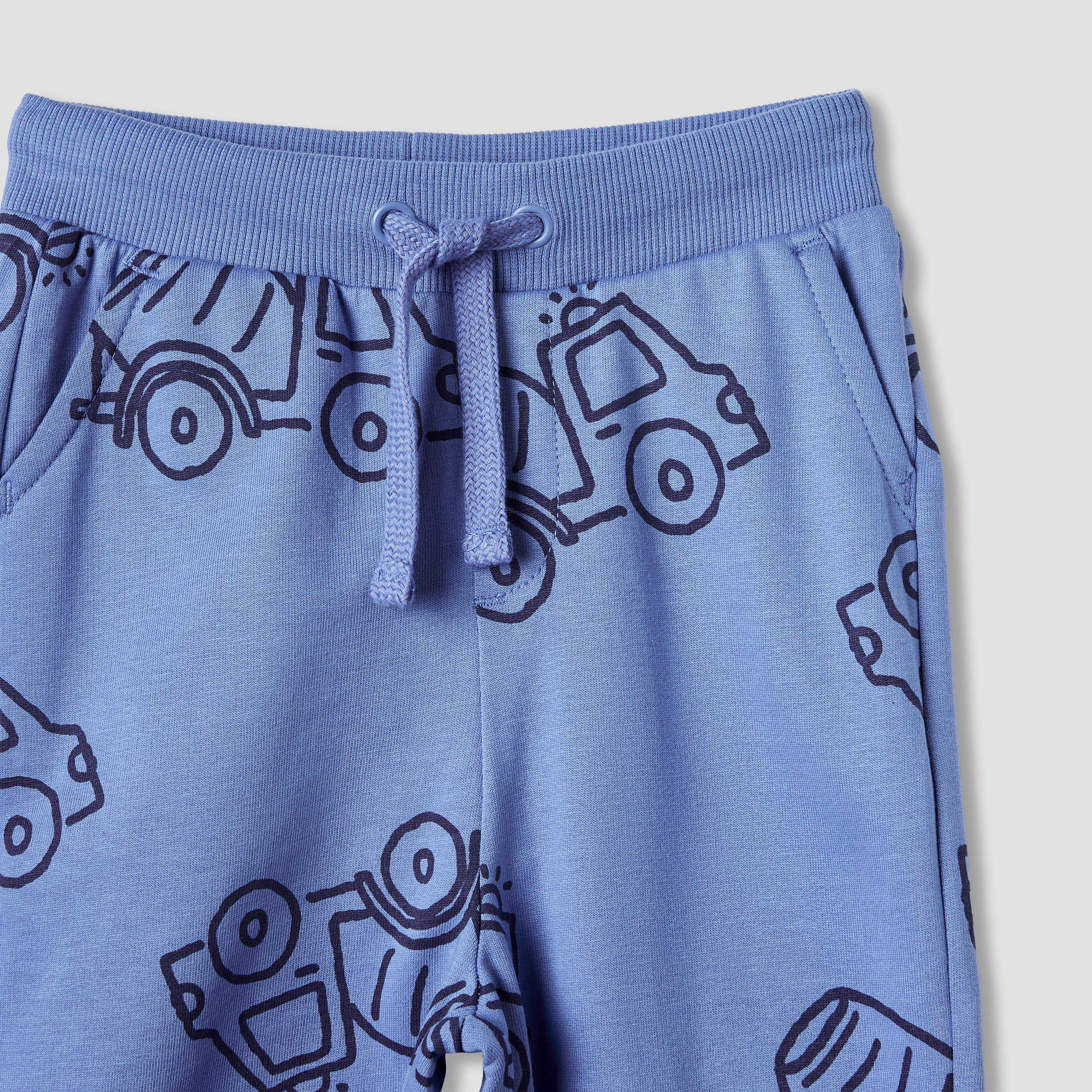 Juniors Truck Print Joggers with Pockets-baby-boys-clothing-bottoms-joggersandtrackpants-image-3