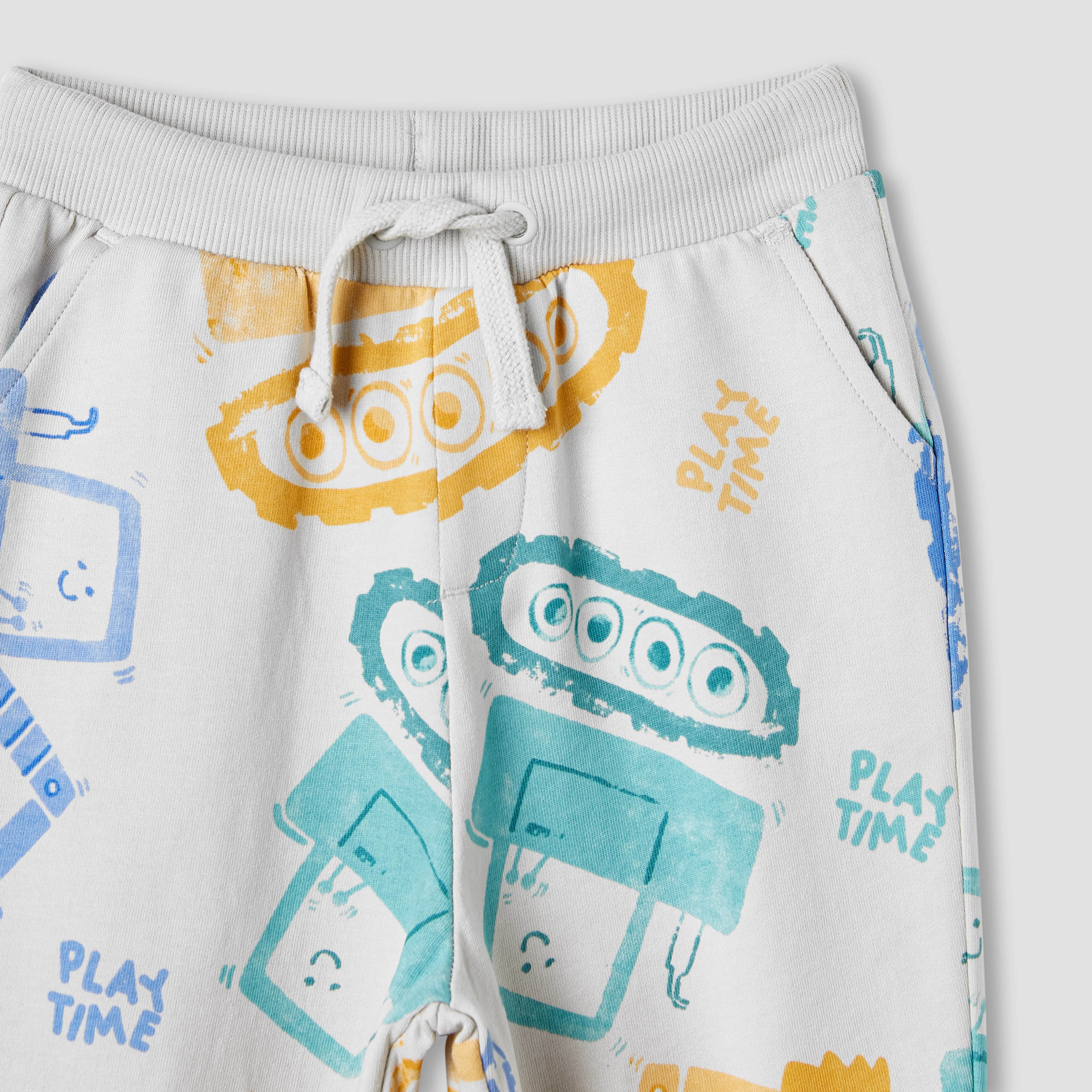 Juniors Construction Print Joggers with Pockets-baby-boys-clothing-bottoms-joggersandtrackpants-image-3
