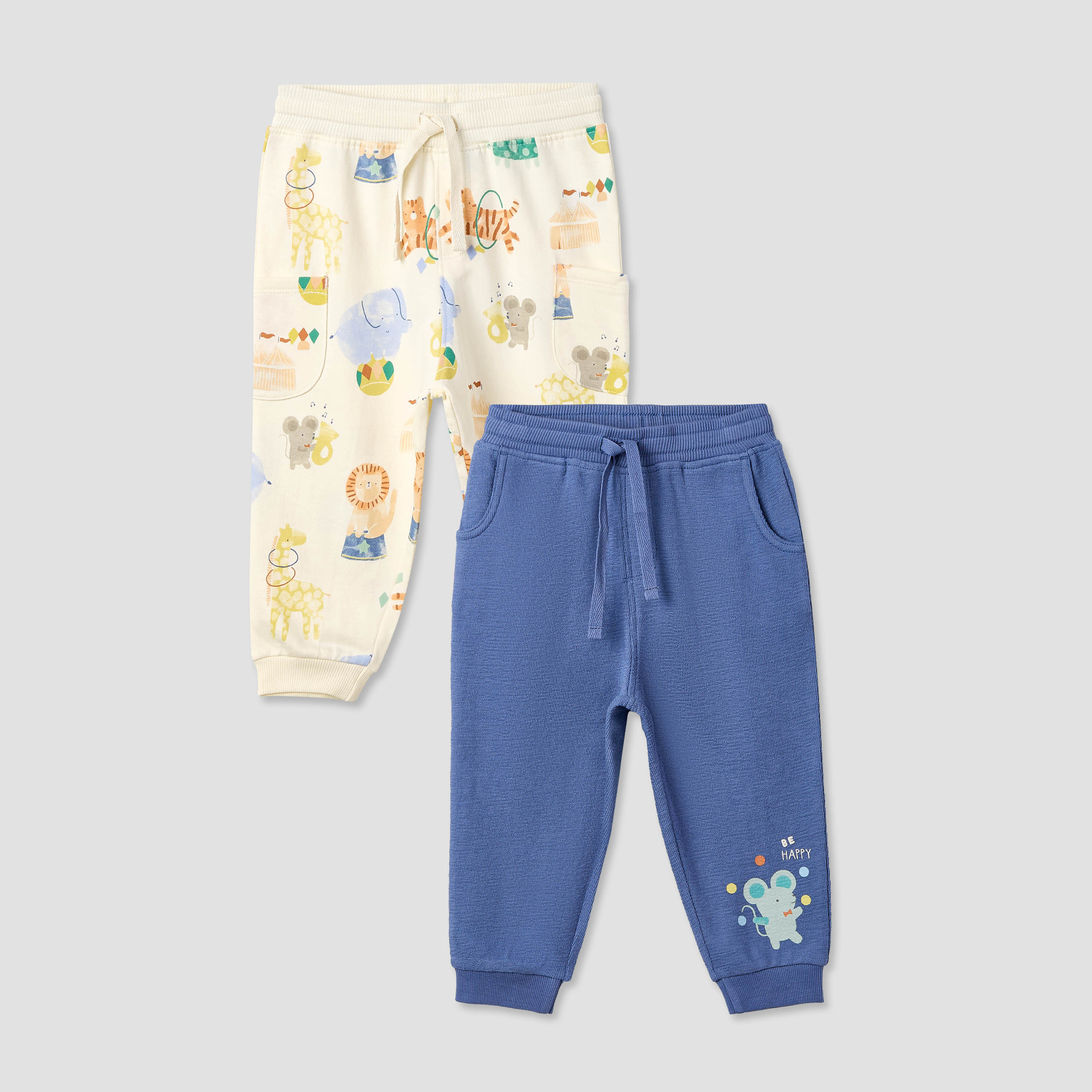 Juniors Printed Joggers with Drawstring Closure - Set of 2-baby-boys-clothing-bottoms-joggersandtrackpants-image-1