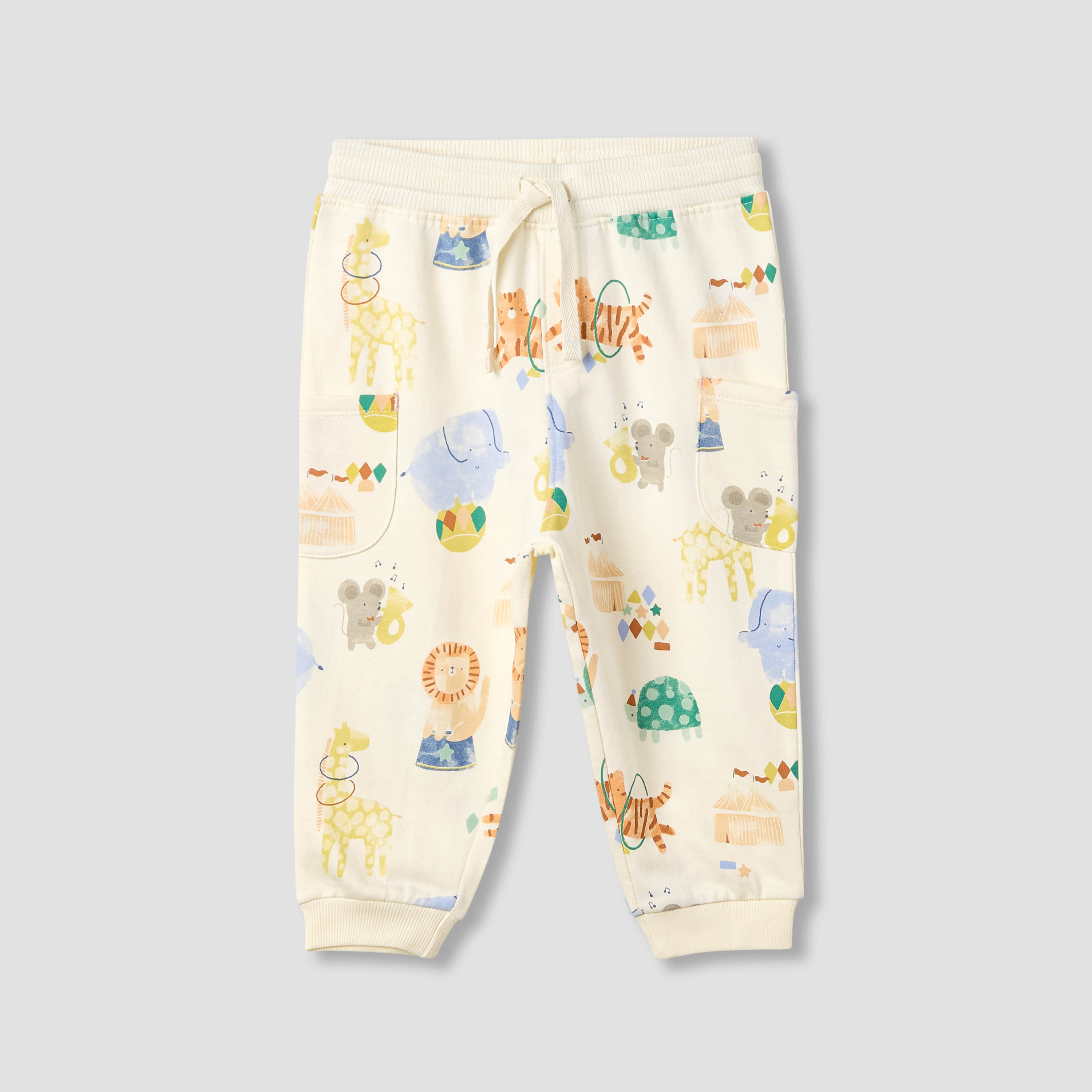 Juniors Printed Joggers with Drawstring Closure - Set of 2-baby-boys-clothing-bottoms-joggersandtrackpants-image-2