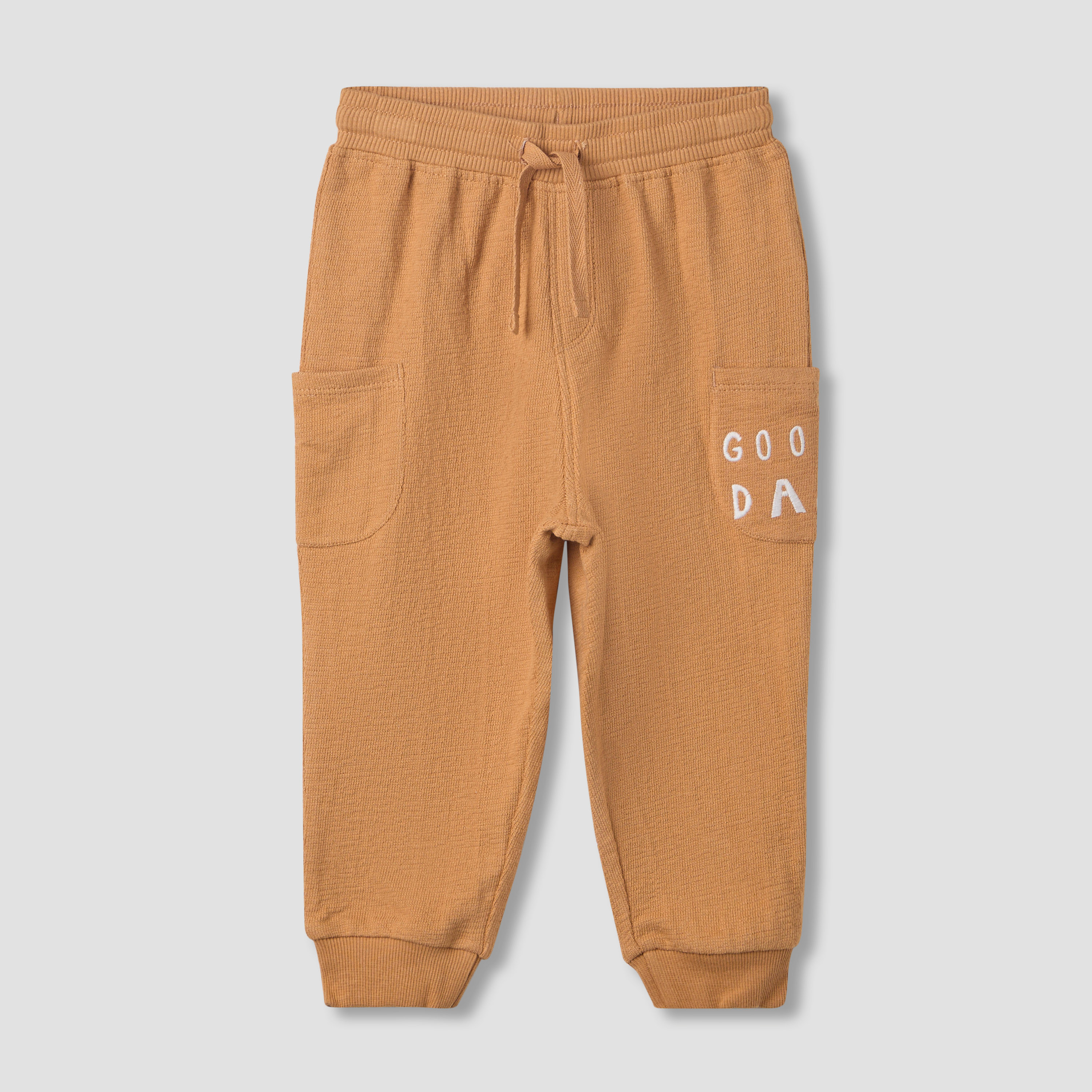 Juniors Embroidered Joggers with Pockets - Set of 2-baby-boys-clothing-bottoms-joggersandtrackpants-image-2
