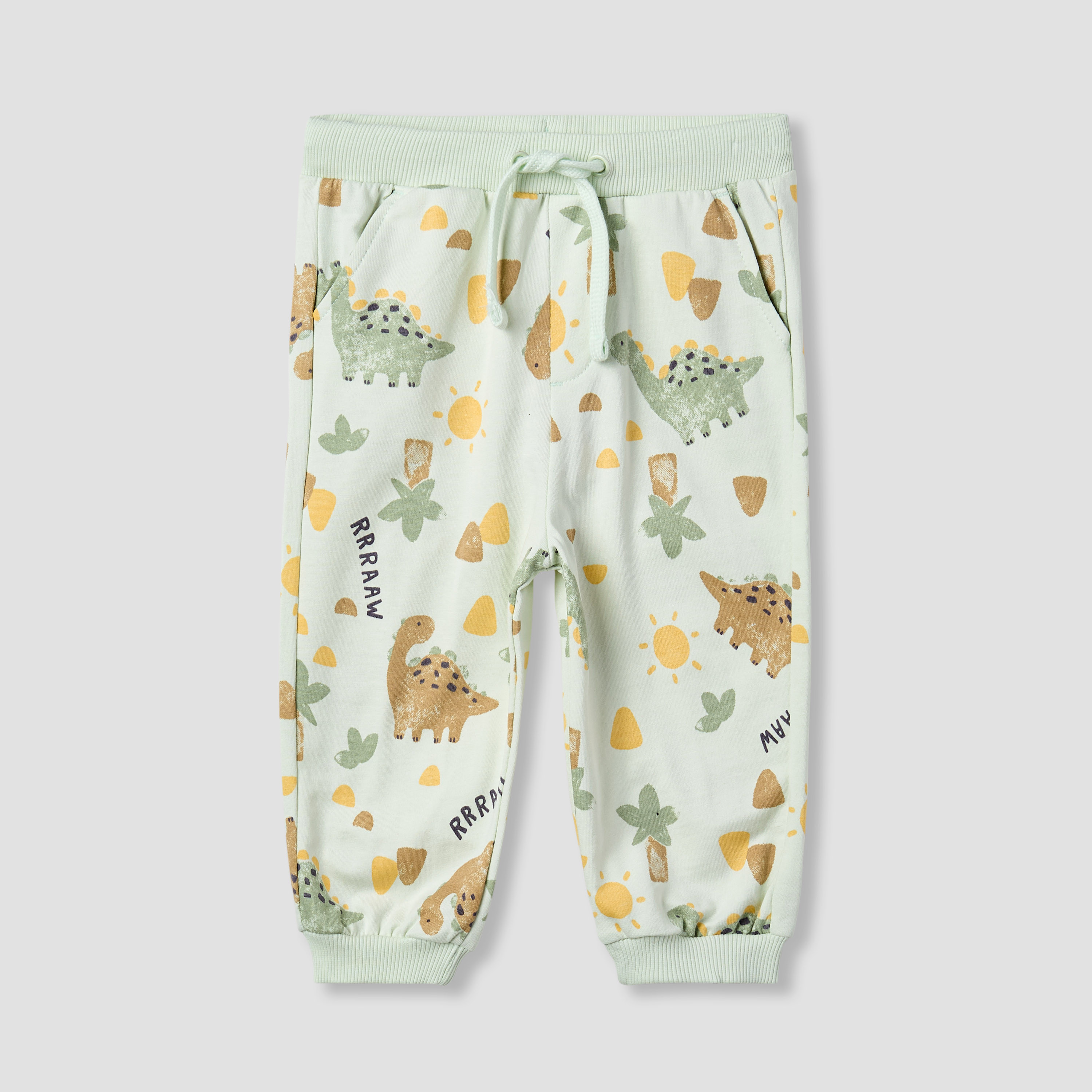 Juniors Dinosaur Print Joggers with Drawstring Closure-baby-boys-clothing-bottoms-joggersandtrackpants-image-1