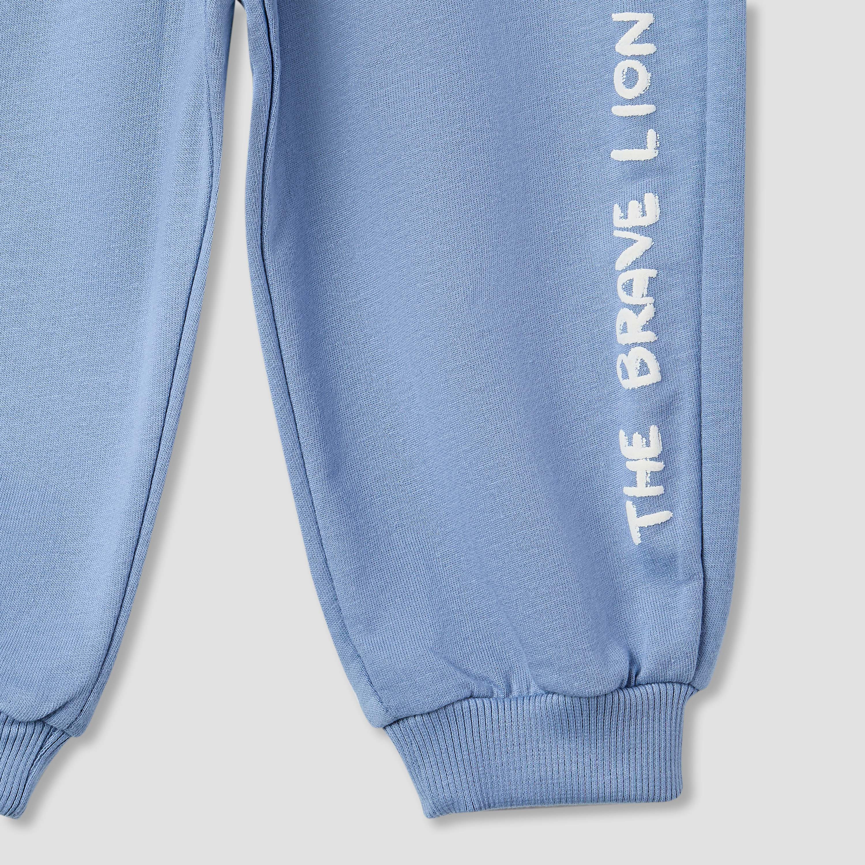 Juniors Typographic Print Joggers with Drawstring Closure-baby-boys-clothing-bottoms-joggersandtrackpants-image-4