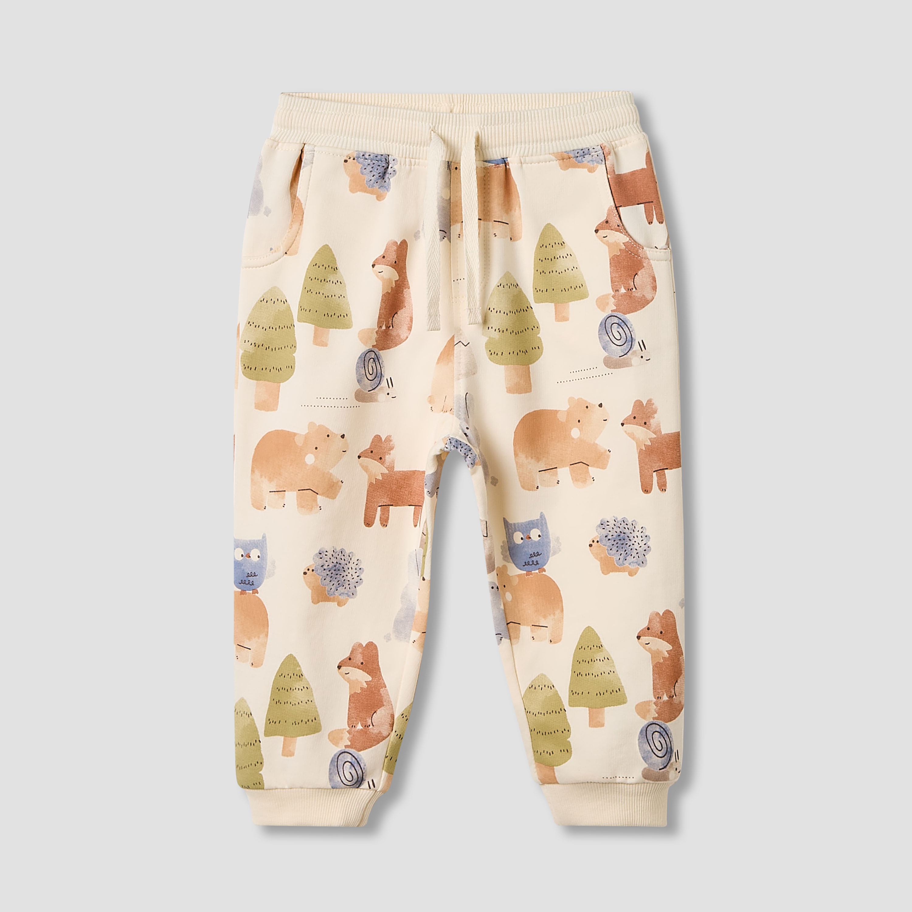 Juniors Boys Joggers with Pockets - Cotton - Elasticated Drawstring-baby-boys-clothing-bottoms-joggersandtrackpants-image-2