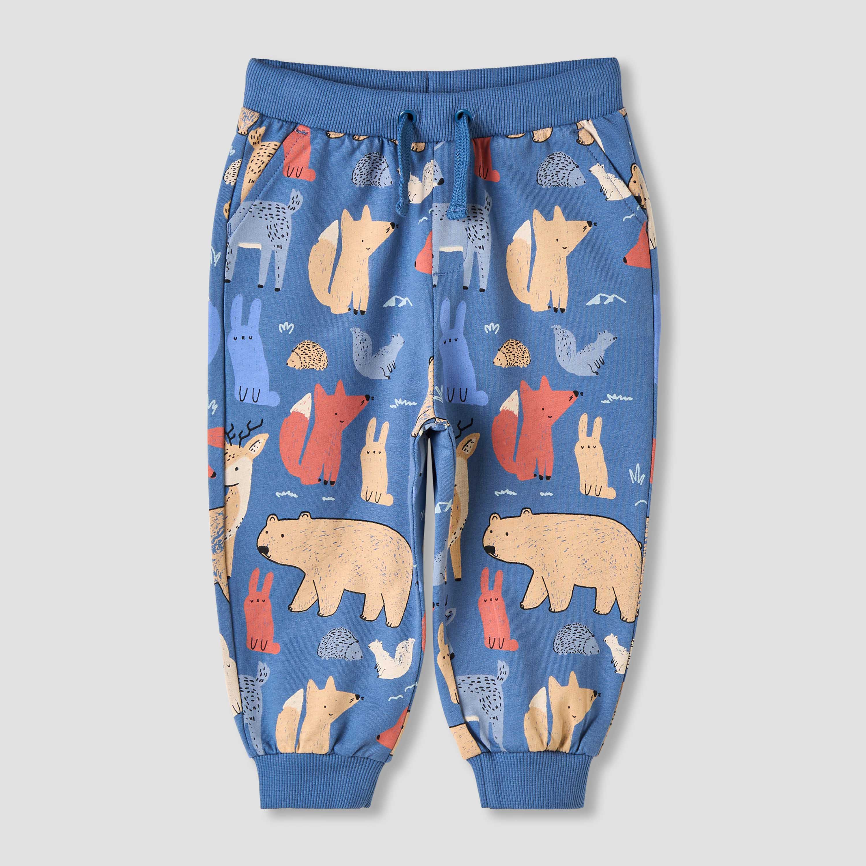 Juniors Boys Joggers with Animal Print - Cotton - Drawstring Waist-baby-boys-clothing-bottoms-joggersandtrackpants-image-1