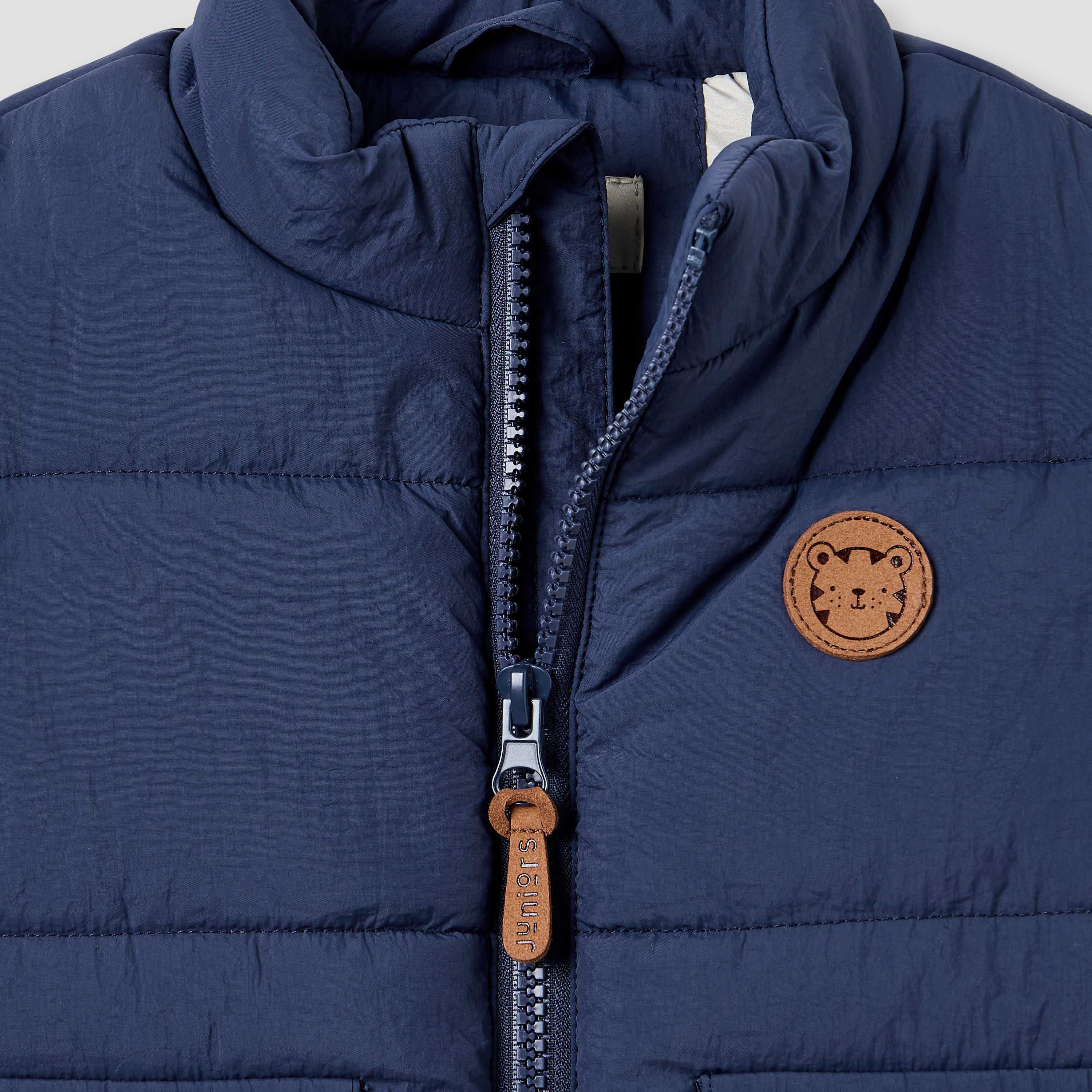 Juniors Tiger Applique Gilet with Zip Closure and Pockets-baby-boys-clothing-jacketsandblazers-image-4