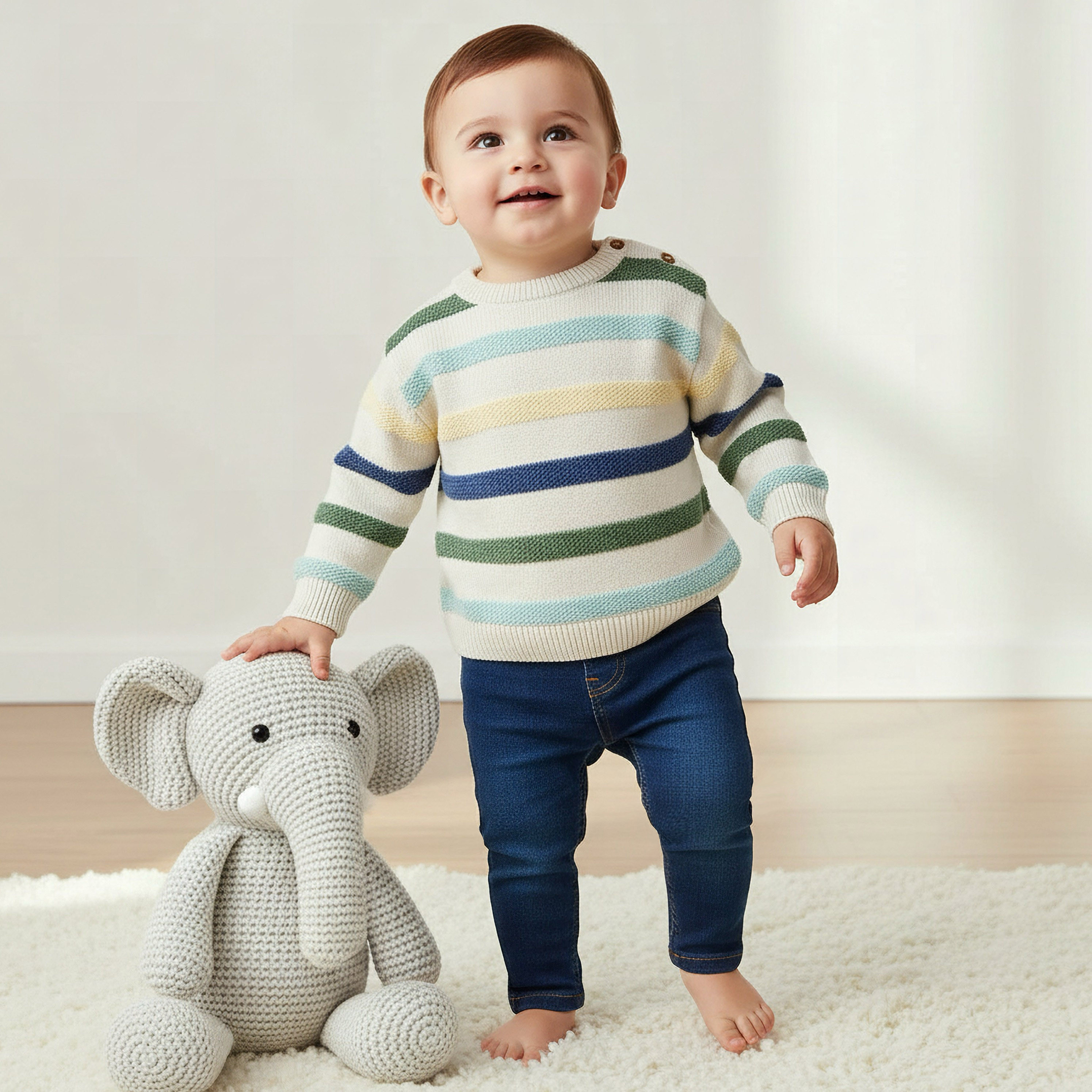 بلوفر مخطط بأكمام طويلة من جونيورز-baby-boys-clothing-jumpersandcardigans-image-6