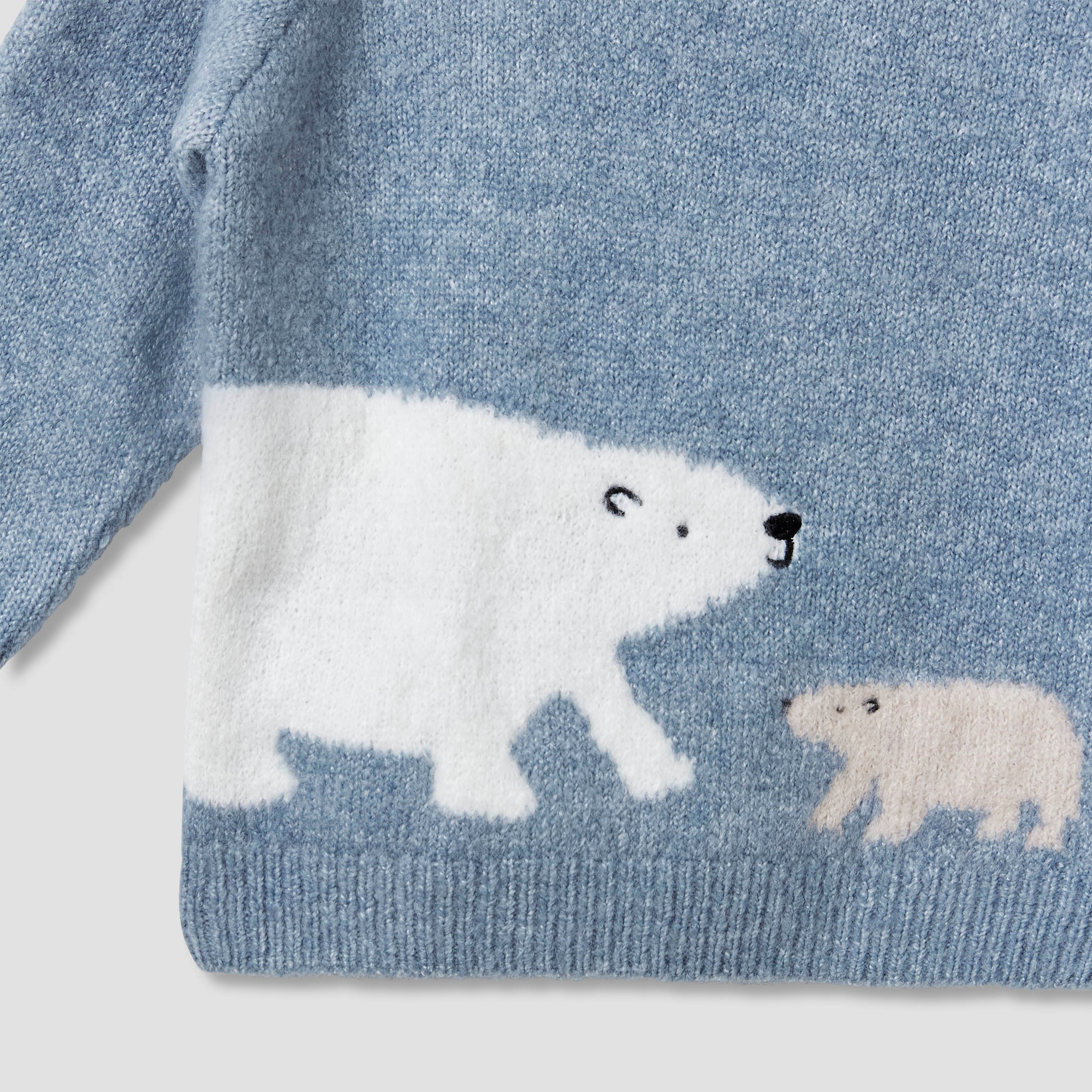 بلوفر بارز الملمس بأكمام طويلة وتصميم حيوانات من جونيورز-baby-boys-clothing-jumpersandcardigans-image-2