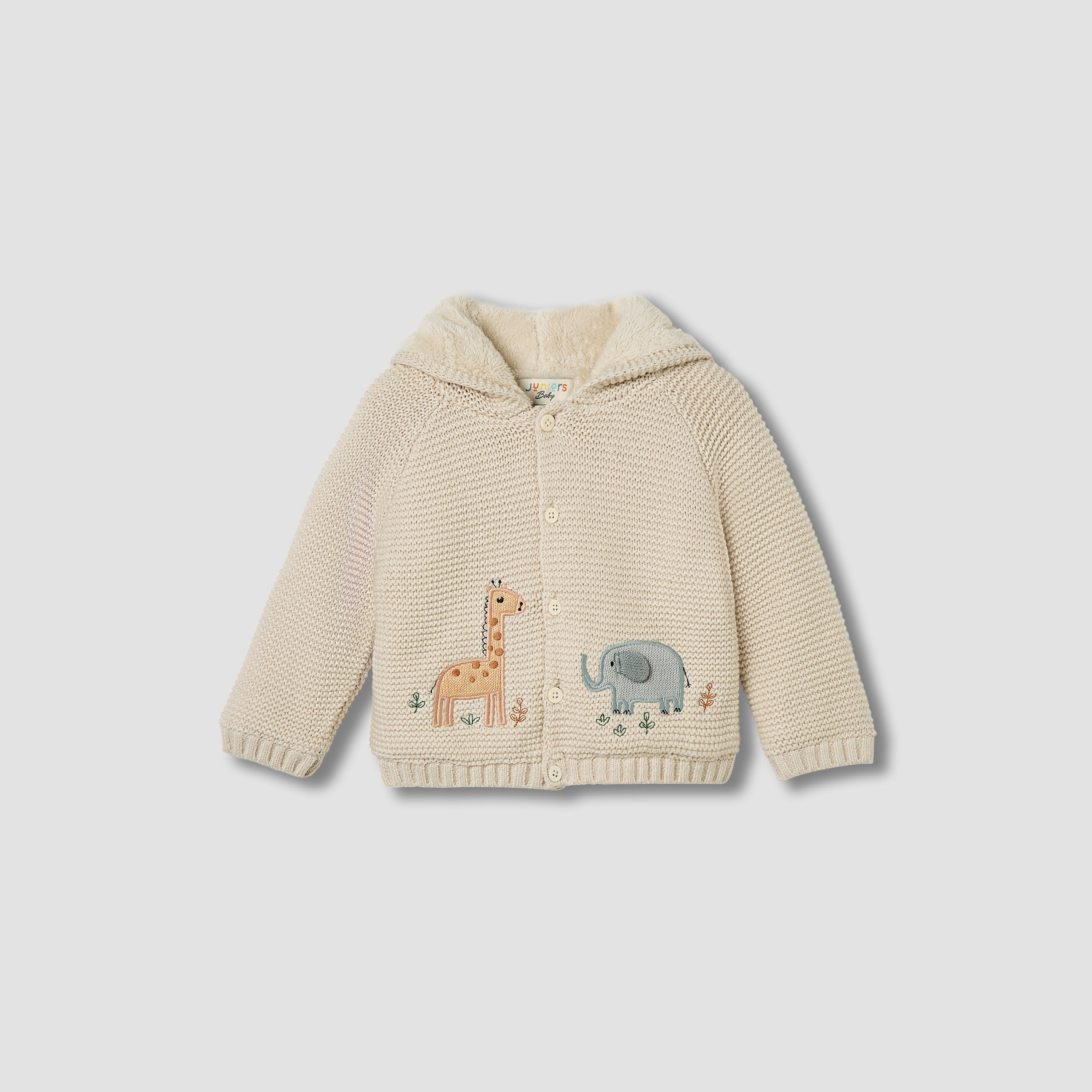كارديجان بتطريز حيوان وقبعة وأكمام طويلة من جونيورز-baby-boys-clothing-winterwear-jumpersandcardigans-image-2