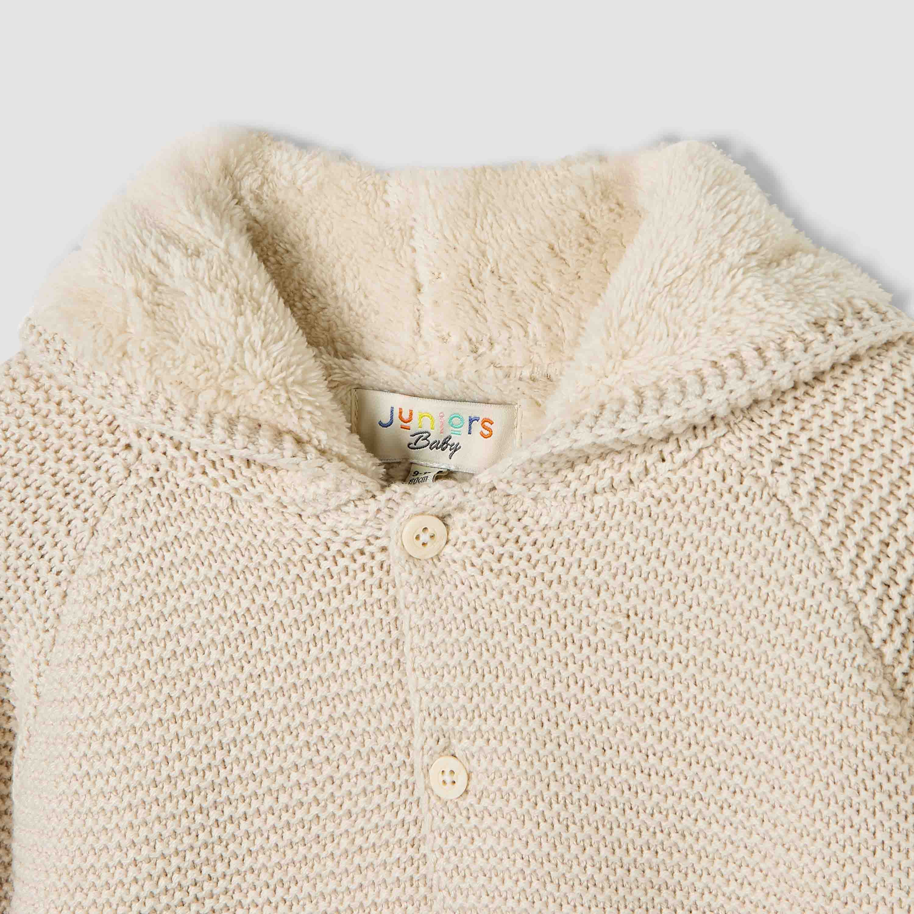Juniors Animal Embroidered Hooded Cardigan with Long Sleeves-baby-boys-clothing-winterwear-jumpersandcardigans-image-4