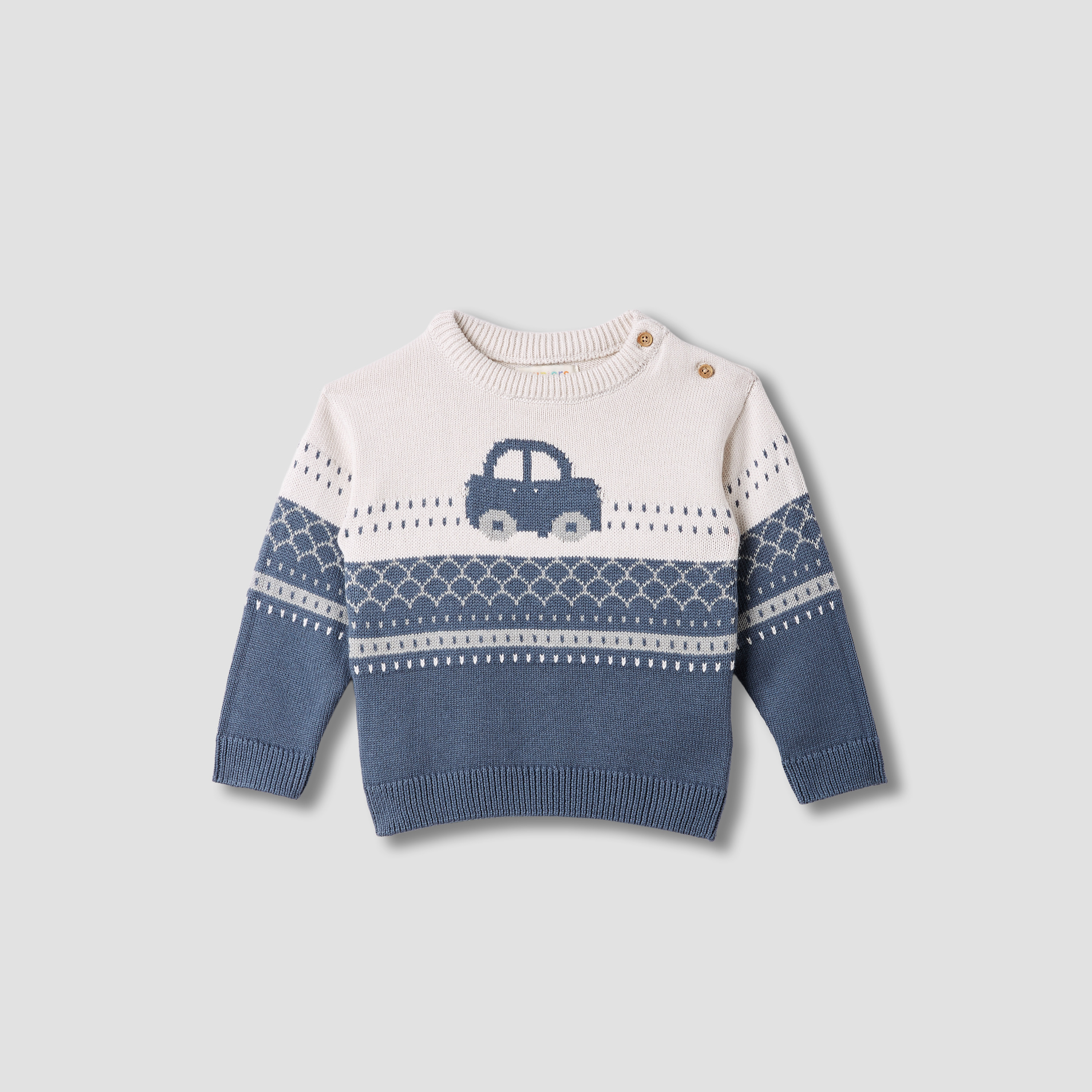 كنزة بطبعات سيارات وأكمام طويلة من جونيورز-baby-boys-clothing-jumpersandcardigans-image-4