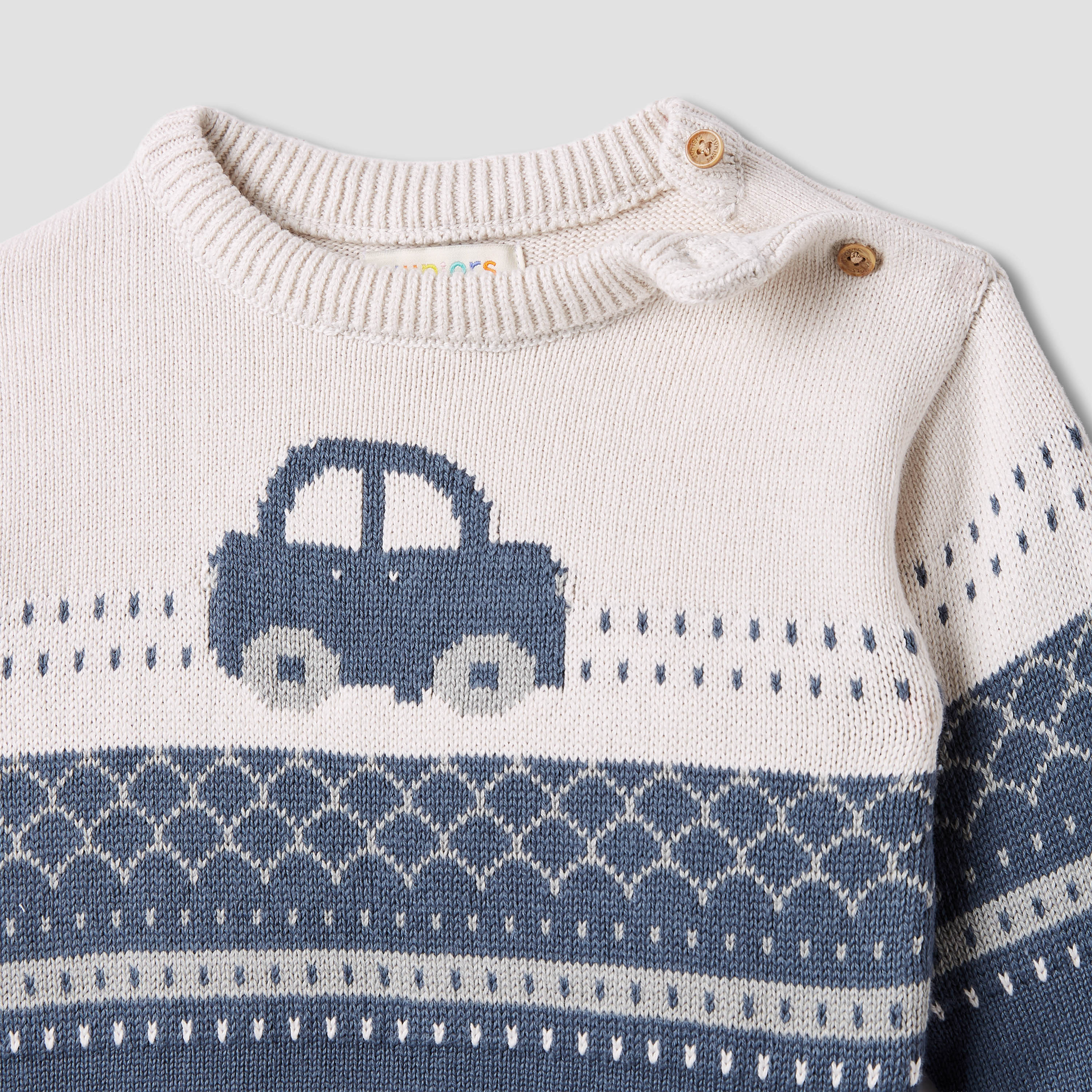 كنزة بطبعات سيارات وأكمام طويلة من جونيورز-baby-boys-clothing-jumpersandcardigans-image-2