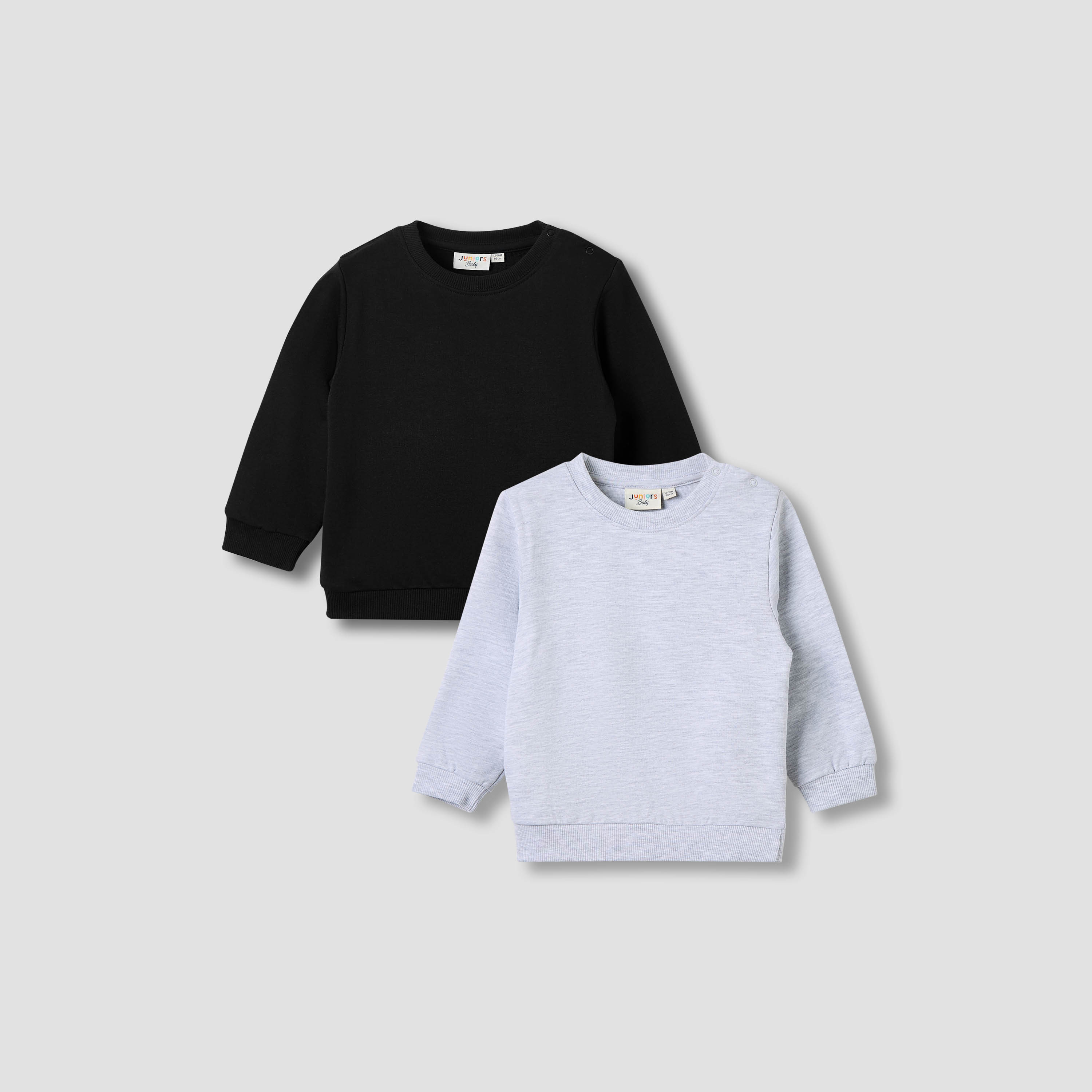 Juniors Solid Pullover with Long Sleeves - Set of 2-baby-boys-clothing-sweatshirts-image-1