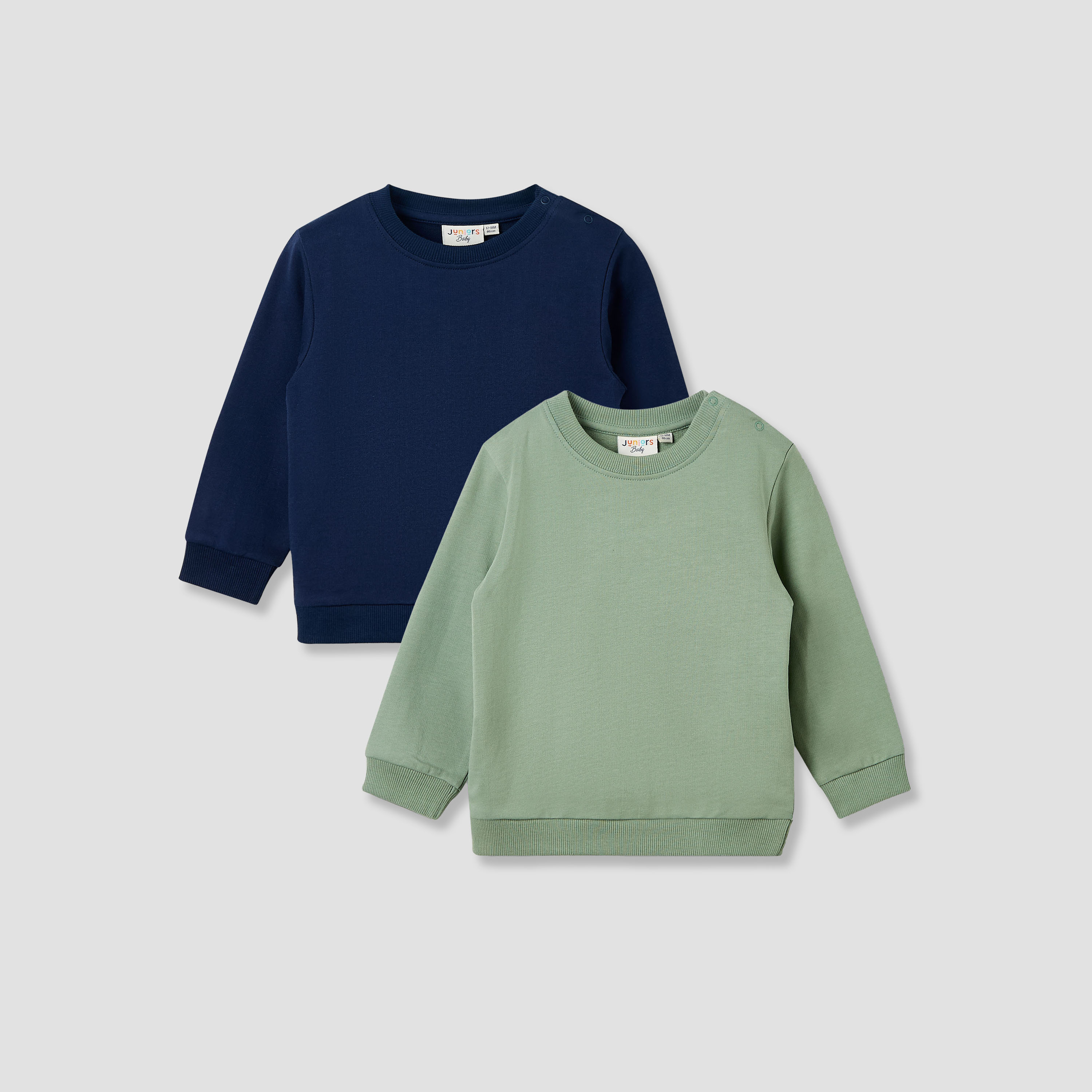 بلوفر سادة بأكمام طويلة للأولاد من جونيورز - طقم من قطعتين-baby-boys-clothing-sweatshirts-image-5