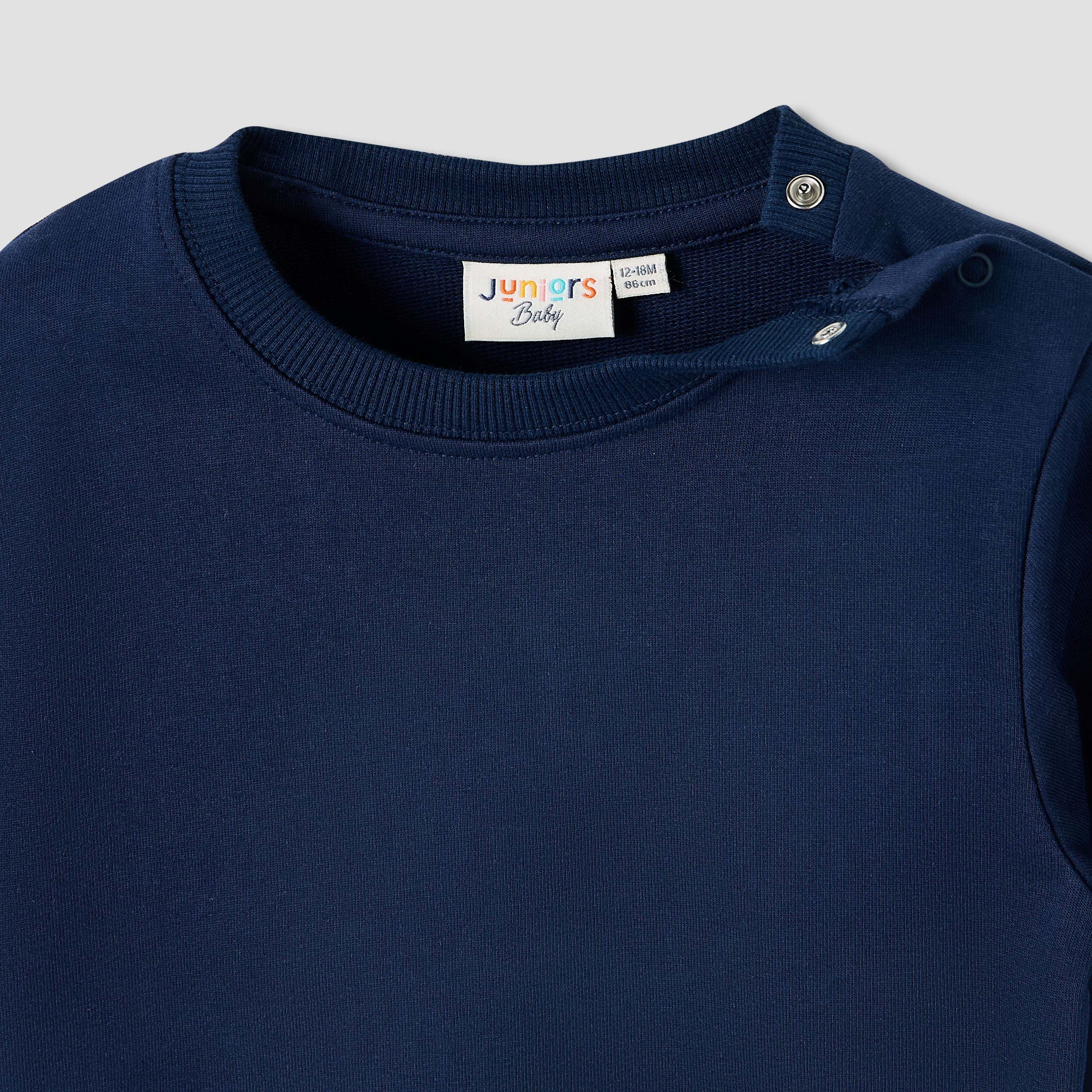 بلوفر سادة بأكمام طويلة للأولاد من جونيورز - طقم من قطعتين-baby-boys-clothing-sweatshirts-image-2