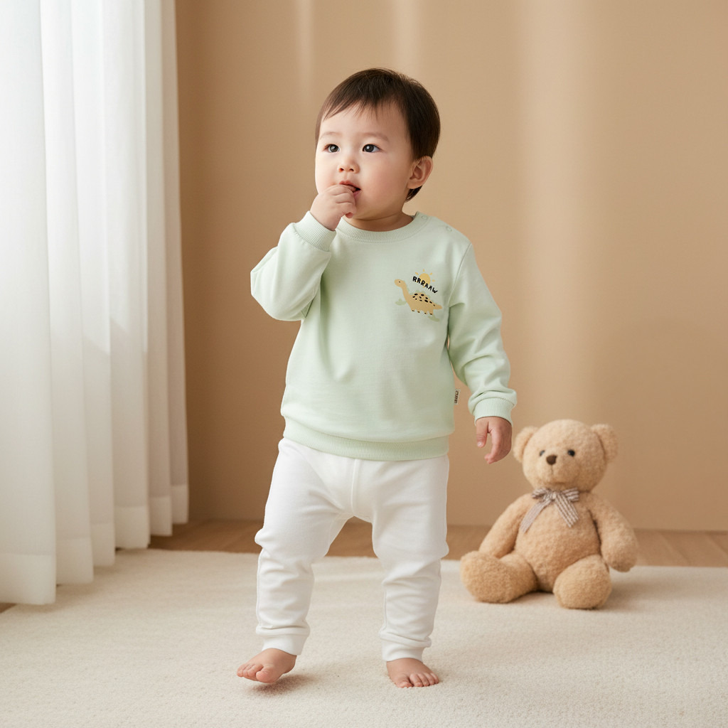 Juniors Dinosaur Print Sweatshirt with Long Sleeves-baby-boys-clothing-sweatshirts-image-5