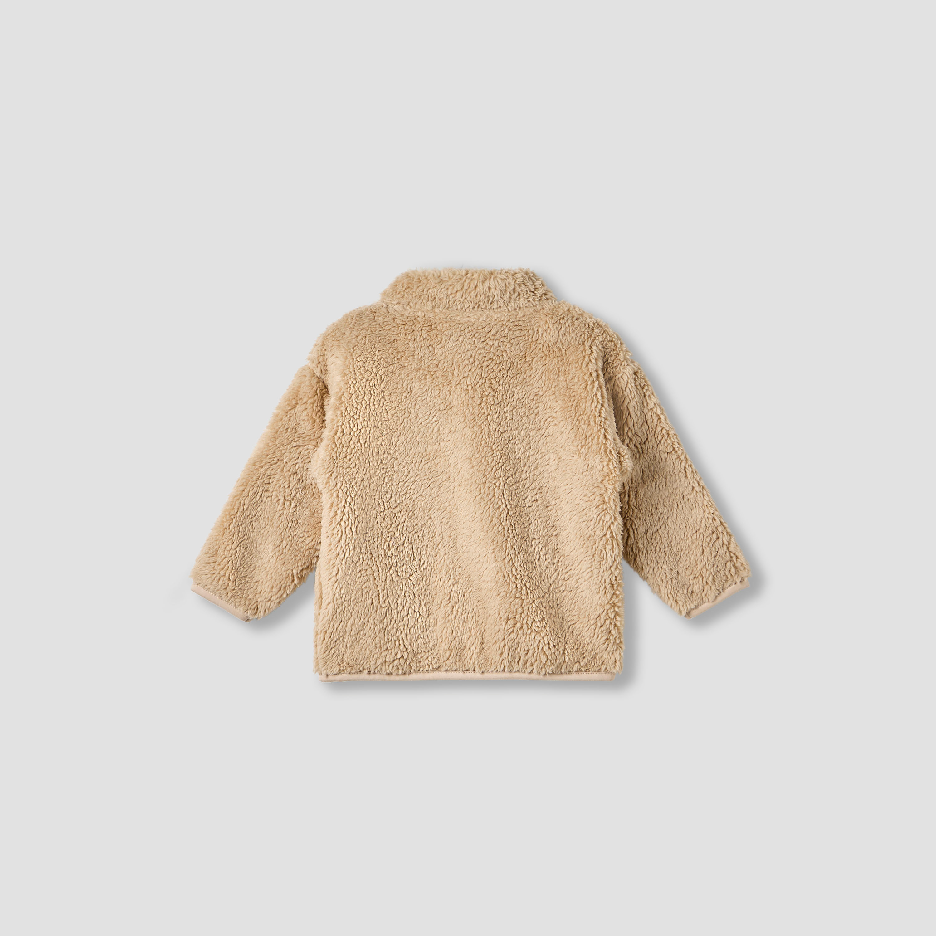 Juniors Faux Fur Zip Through Jacket with Long Sleeves-baby-boys-clothing-jacketsandblazers-image-2