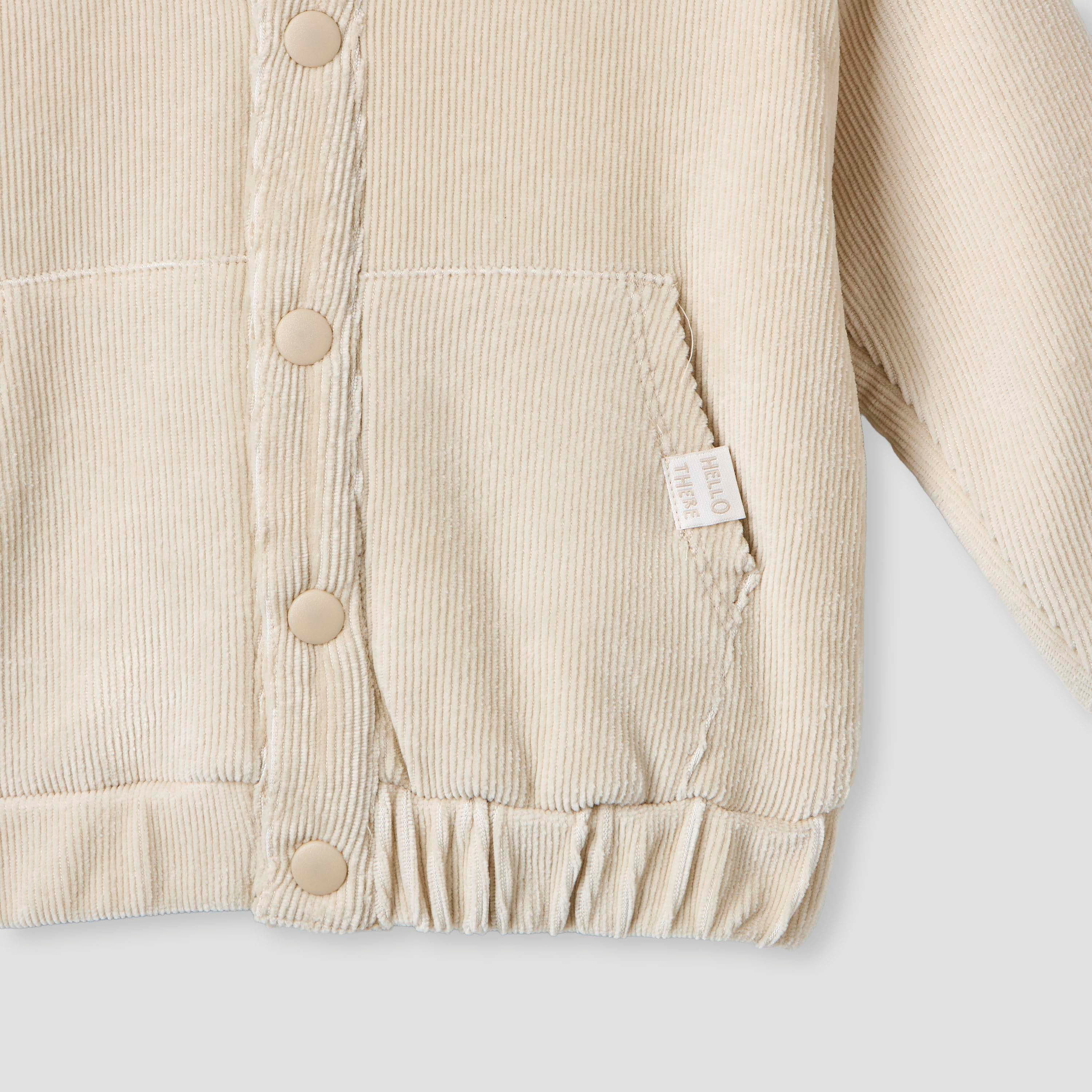 Juniors Textured Button Through Hooded Jacket with Kangaroo Pocket-baby-boys-clothing-jacketsandblazers-image-3