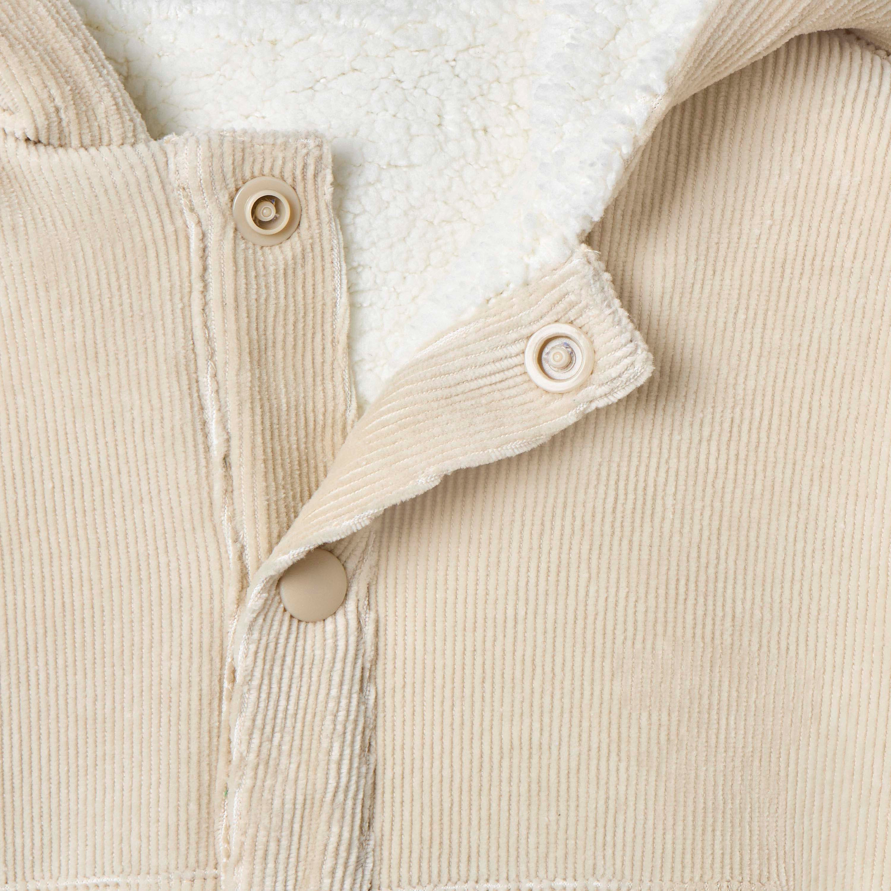 Juniors Textured Button Through Hooded Jacket with Kangaroo Pocket-baby-boys-clothing-jacketsandblazers-image-5