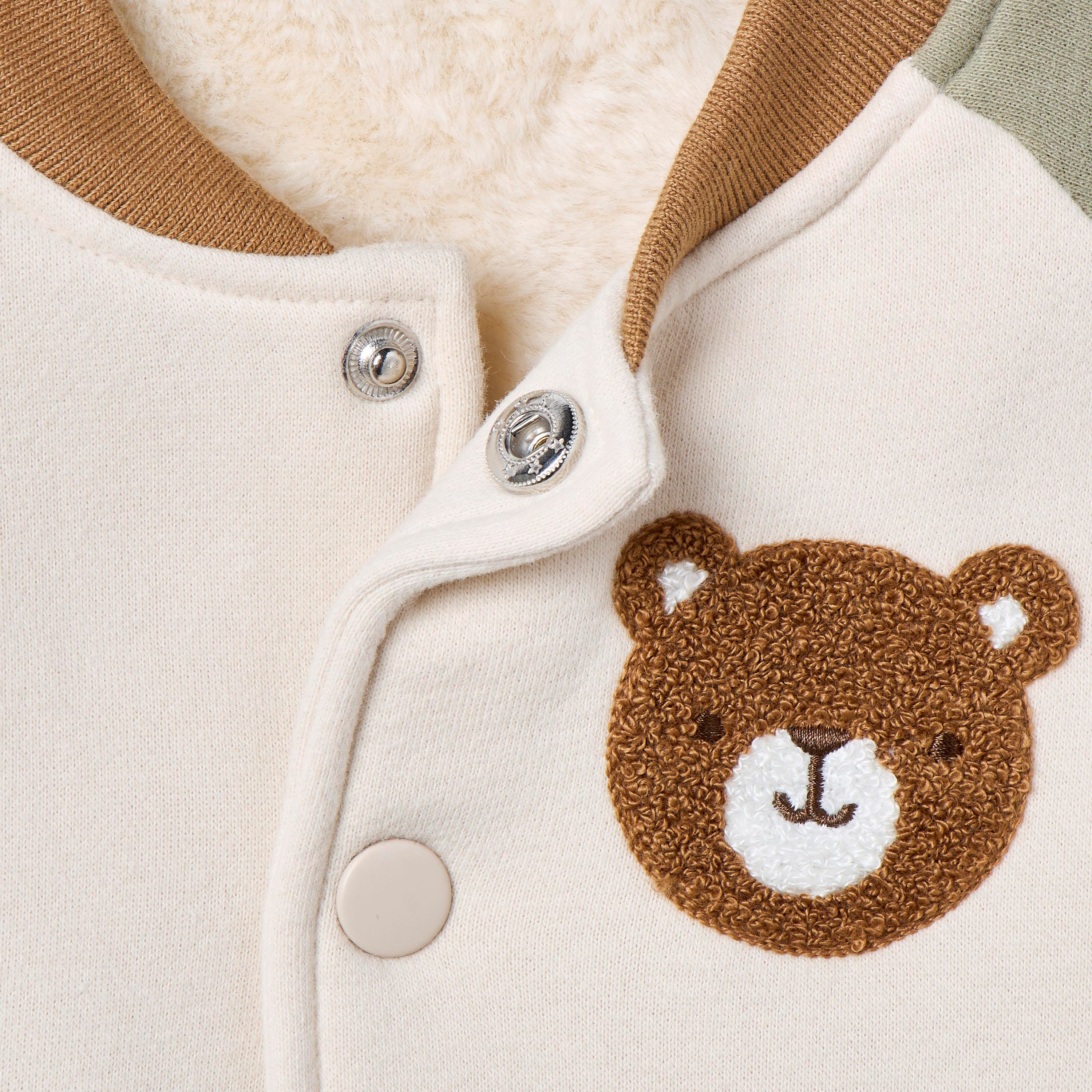 Juniors Bear Applique Button Through Jacket with Pockets-baby-boys-clothing-jacketsandblazers-image-5