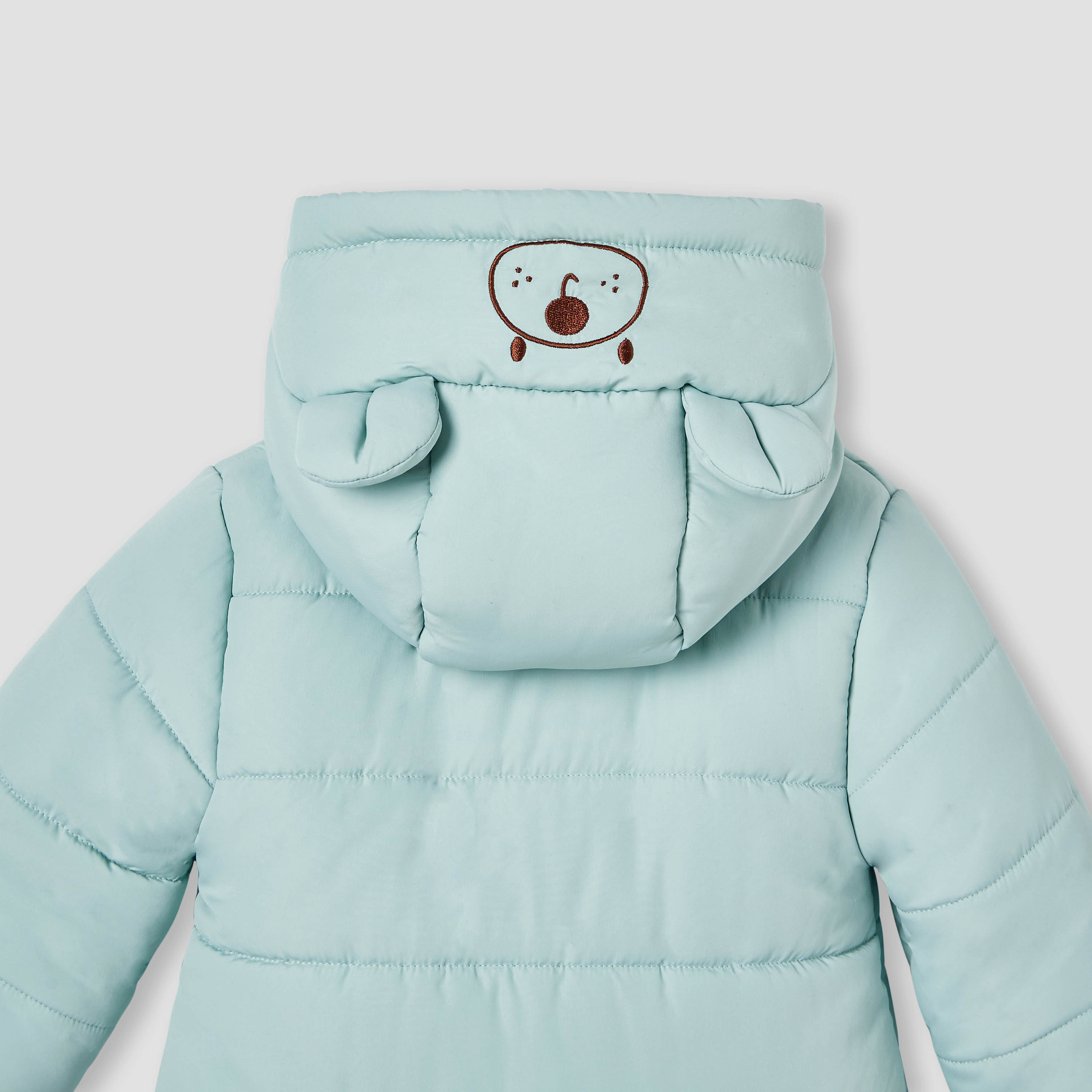 Juniors Quilted Hooded Coverall with Long Sleeves and Zip Closure-baby-boys-clothing-nightwear-sleepsuits-image-3