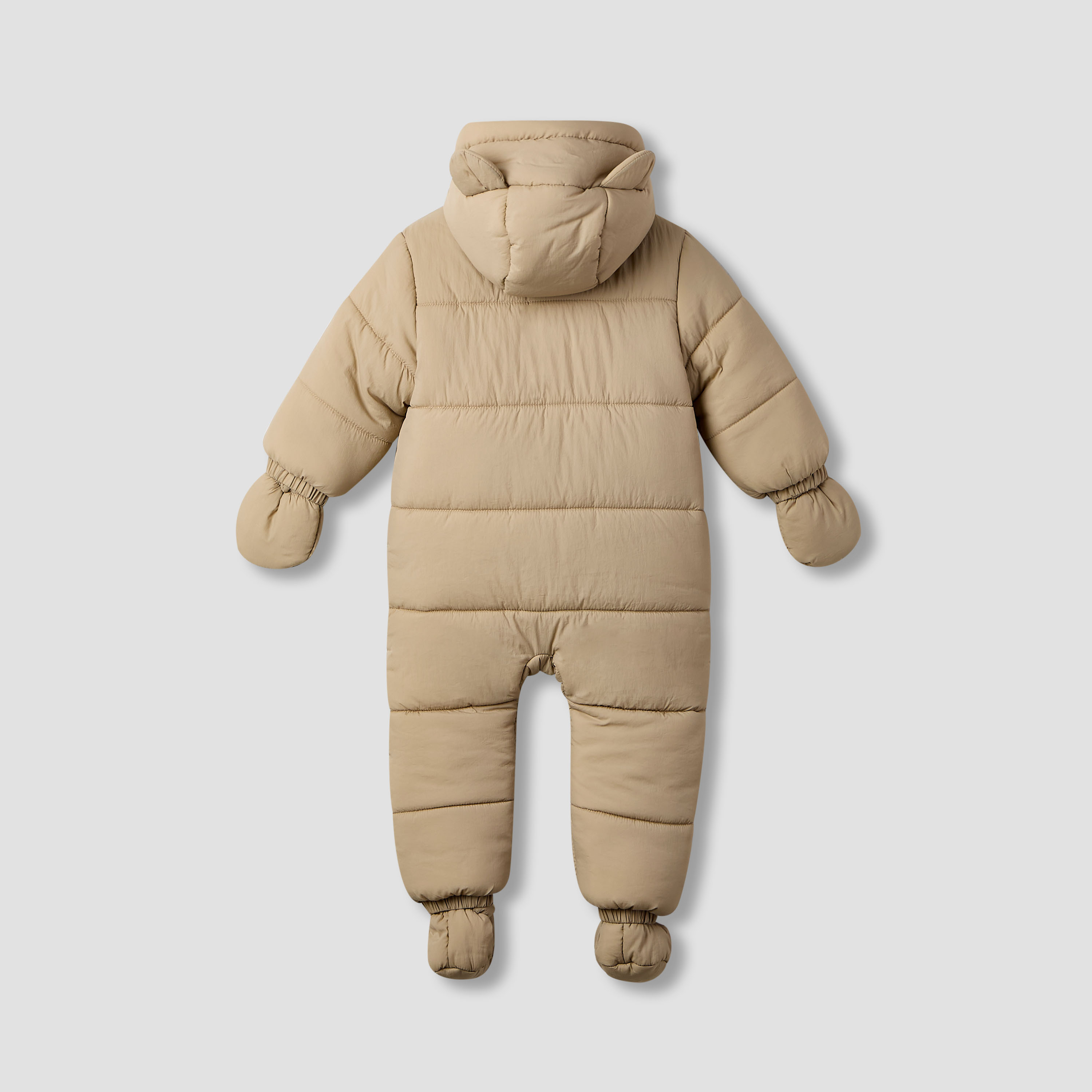 Juniors Quilted Hooded Coverall with Long Sleeves and Zip Closure-baby-boys-clothing-rompers-image-2